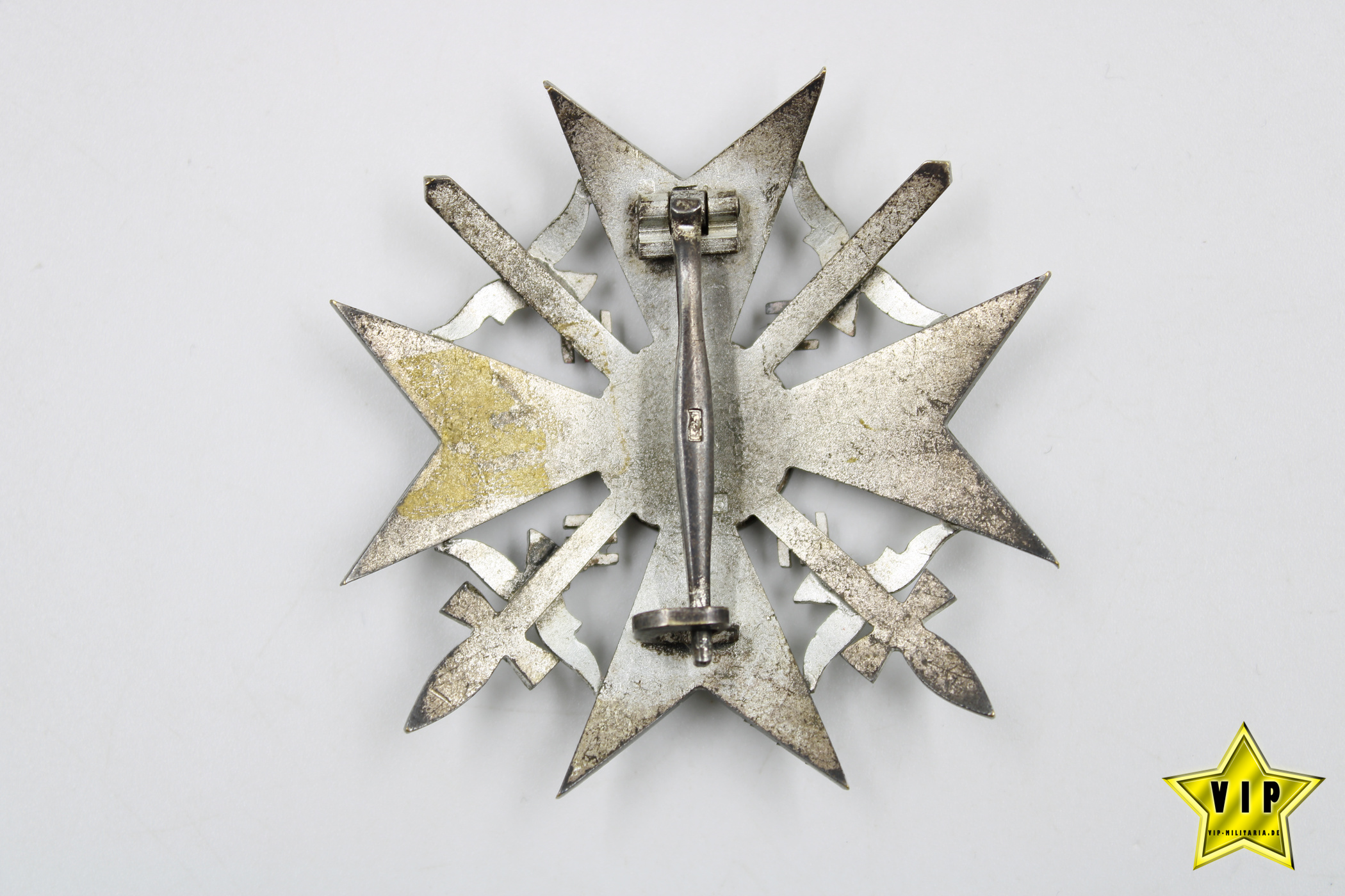 Spanienkreuz in Silber mit Schwertern Hersteller L/21 & L/15 Doppelmarkierung