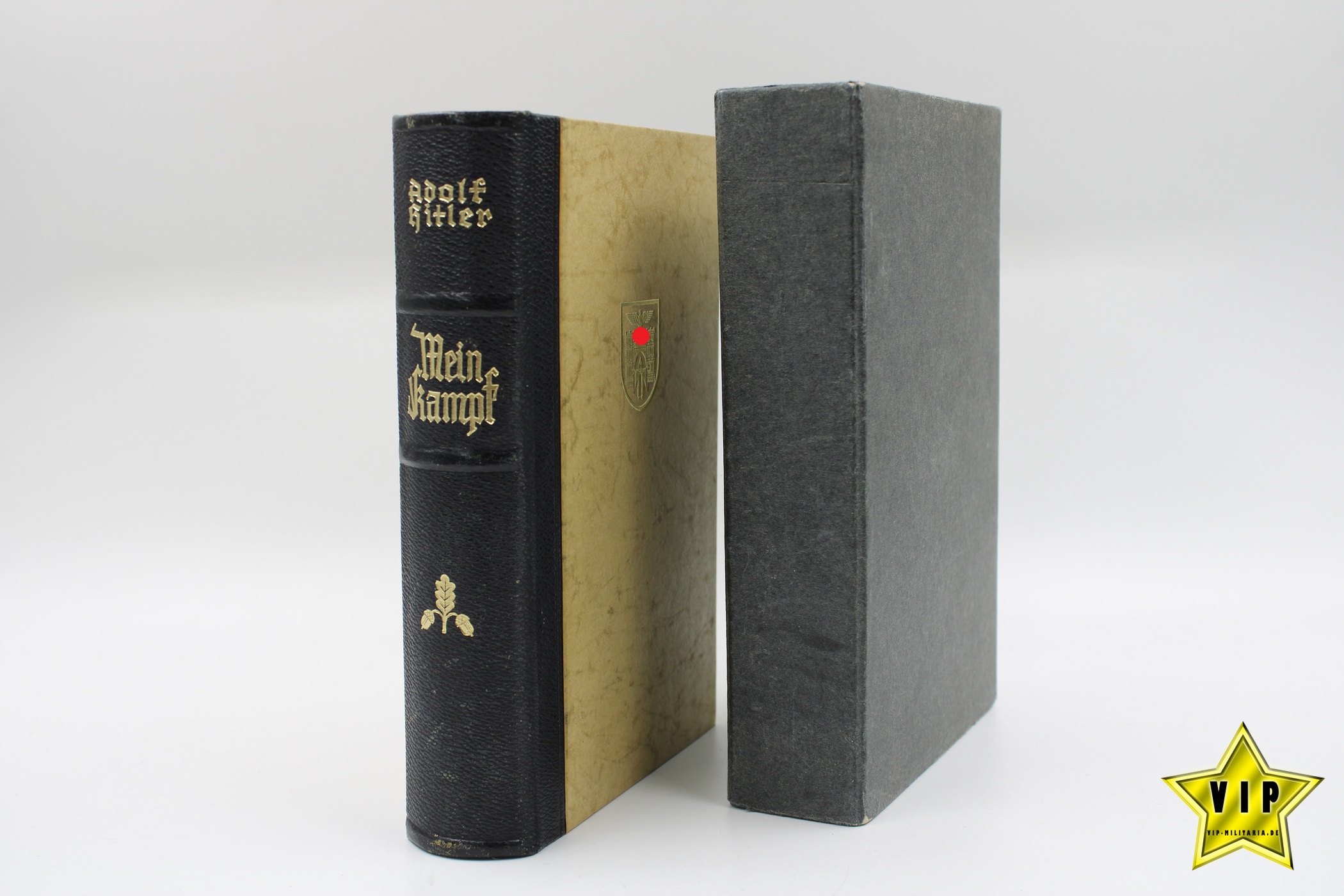 Mein Kampf 1939 Hochzeitsausgabe mit Stadtwappen München im Schuber