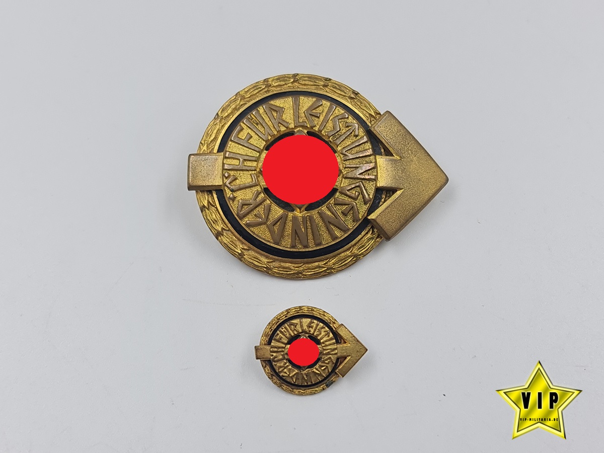 Hitlerjugend HJ Führer-Sportabzeichen "A" Stück + Miniatur Hitlerjugend HJ Führer-Sportabzeichen "A" Stück + Miniatur