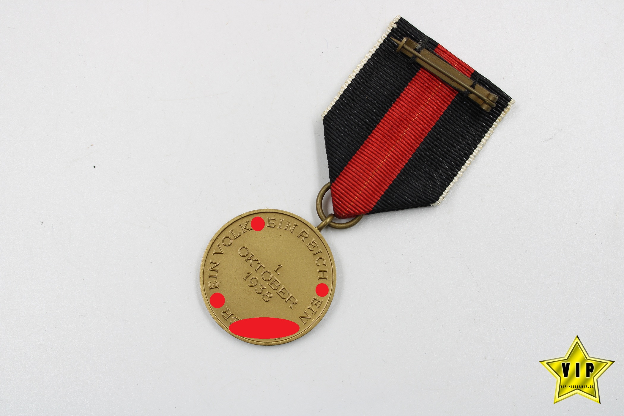 Anschluss Medaille 1. Oktober Sudetenland im Etui 
