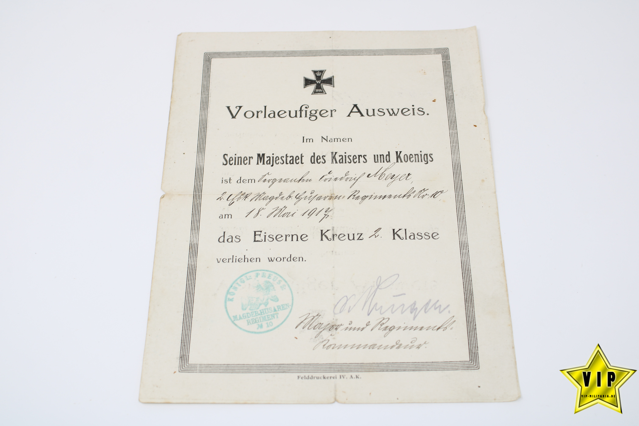 1. Weltkrieg und 3. Reich Eisernes Kreuz 1914 Nachlass einer Person