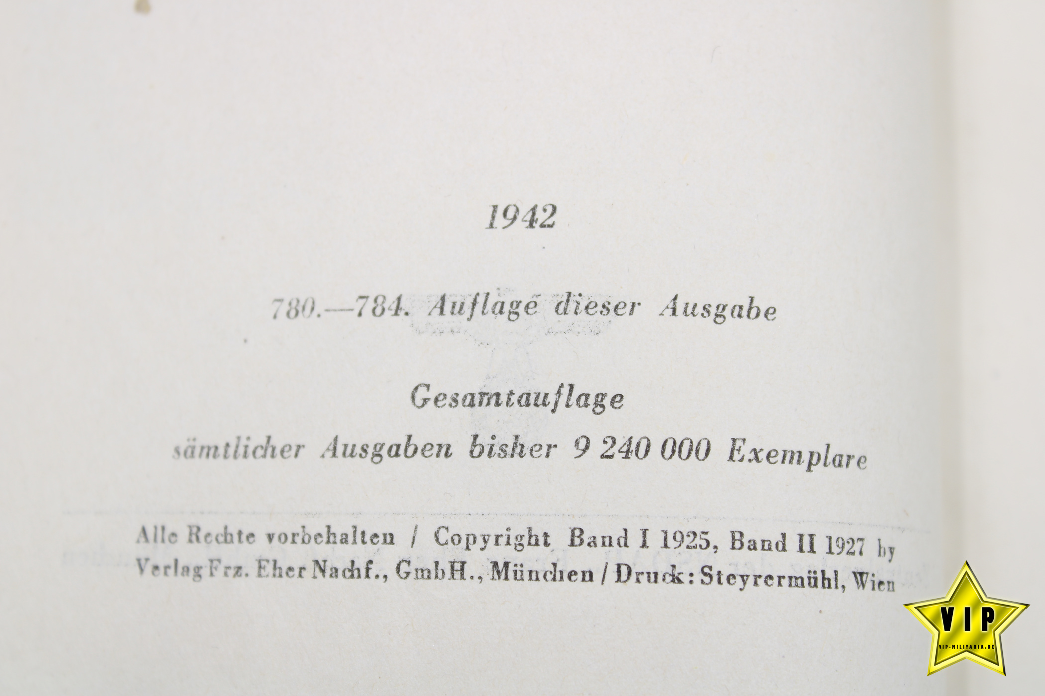 Mein Kampf 1942 Volksausgabe Lateinschrift 