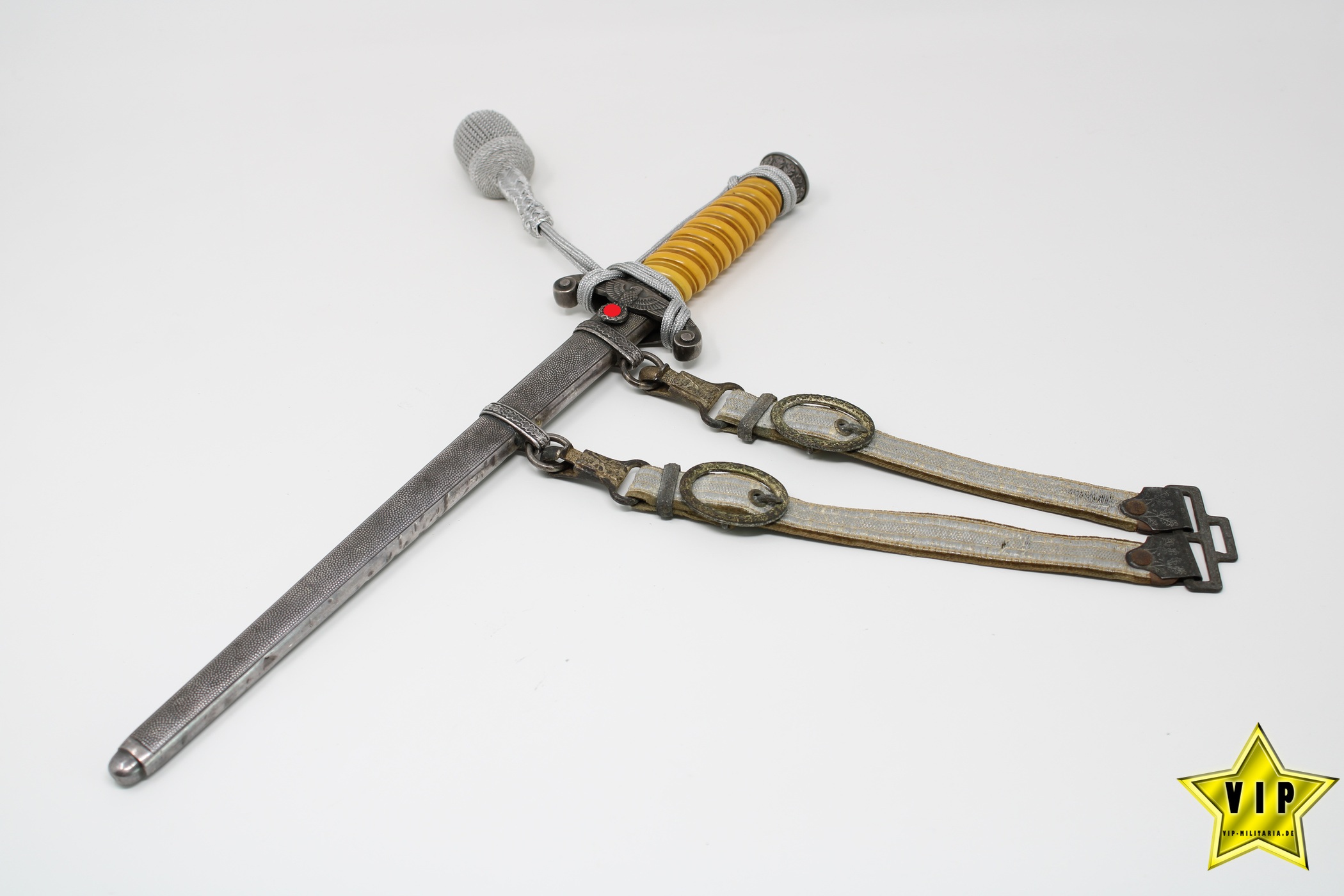 Wehrmacht Heer Offiziersdolch komplett Eickhorn, Solingen Steilgriff