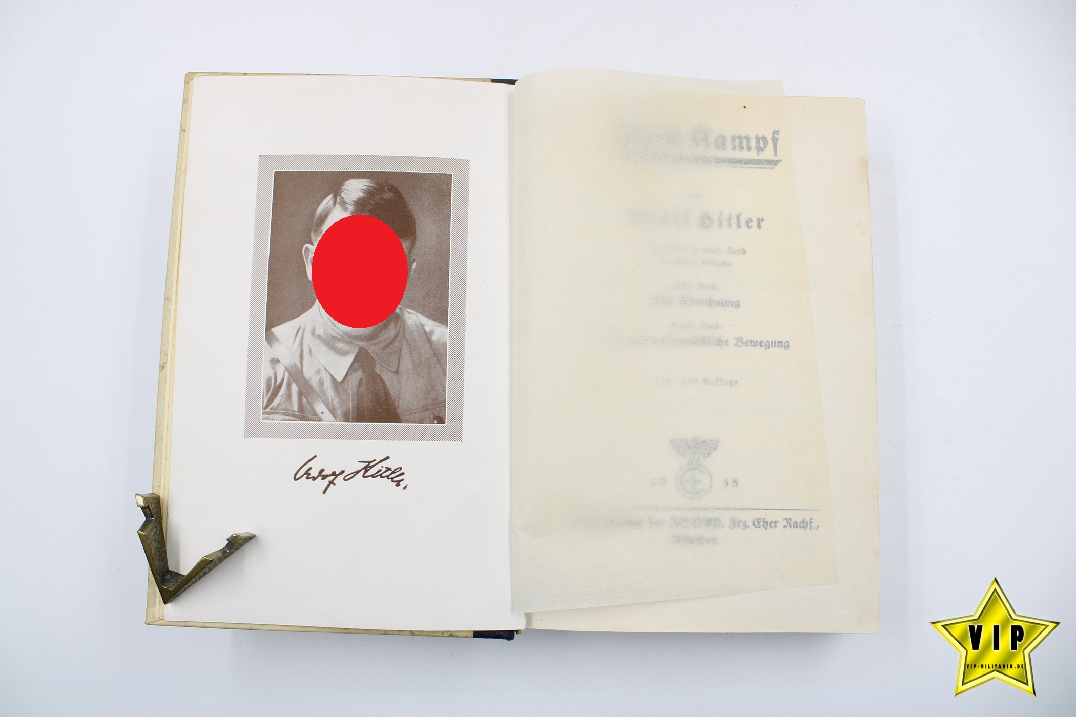Mein Kampf 1938 Hochzeitsausgabe mit Stadtwappen Köln mit Schuber 