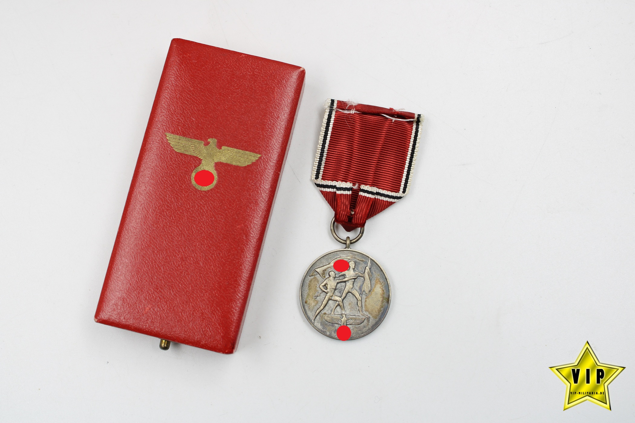 Anschluss Medaille 13. März 1938 Österreich im Verleihungsetui 