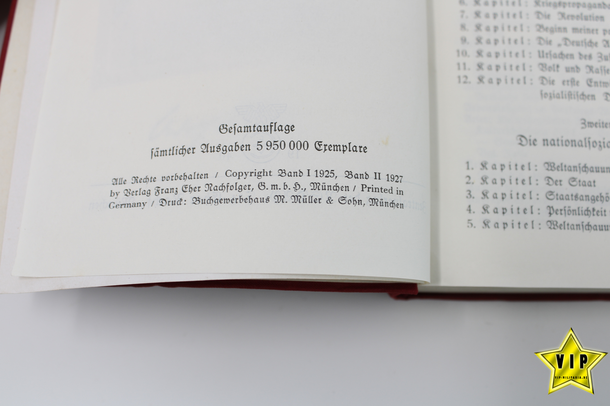Adolf Hitler Mein Kampf rote Tornisterausgabe 1940