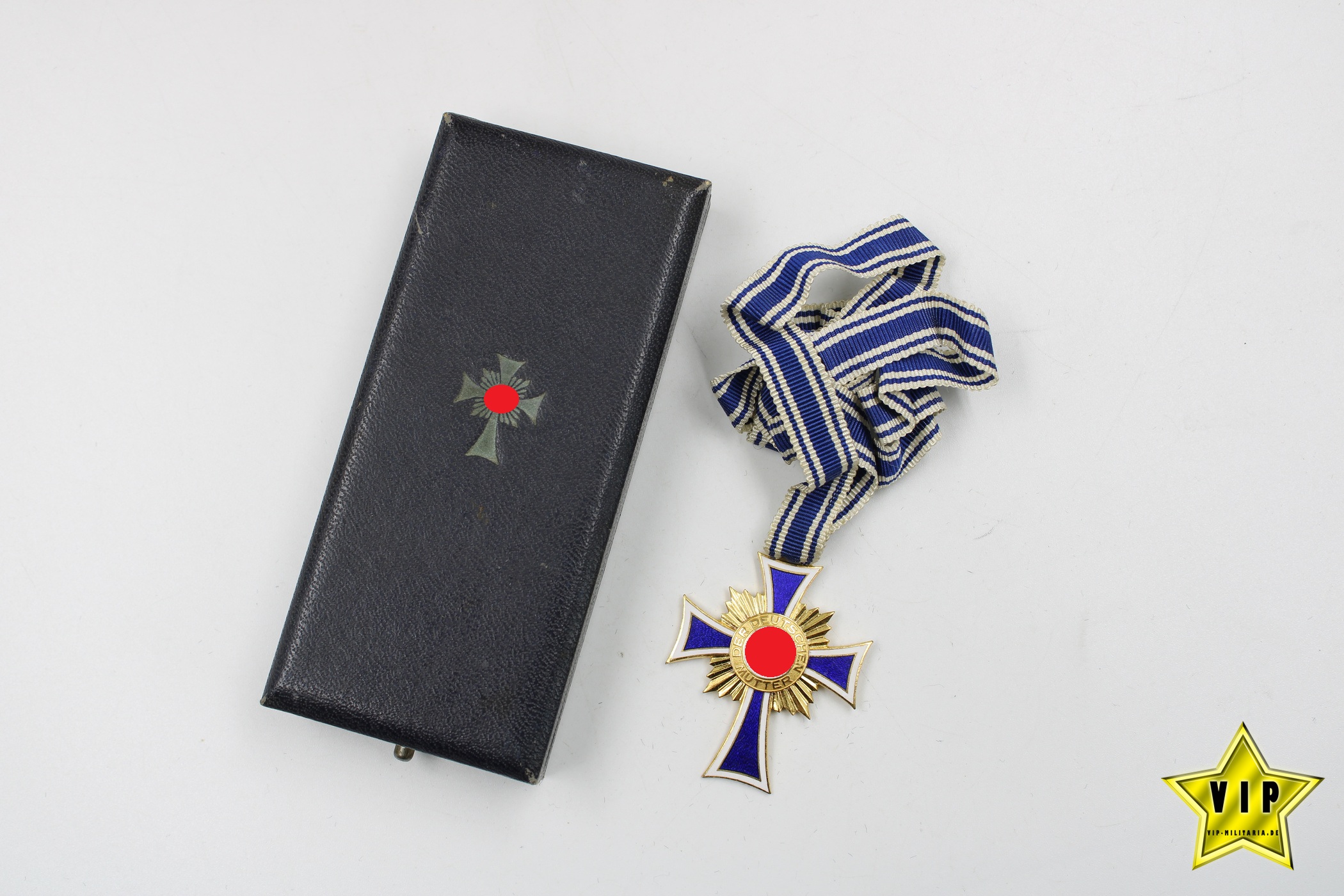 Mutterkreuz Gold im Verleihungsetui mit Hersteller