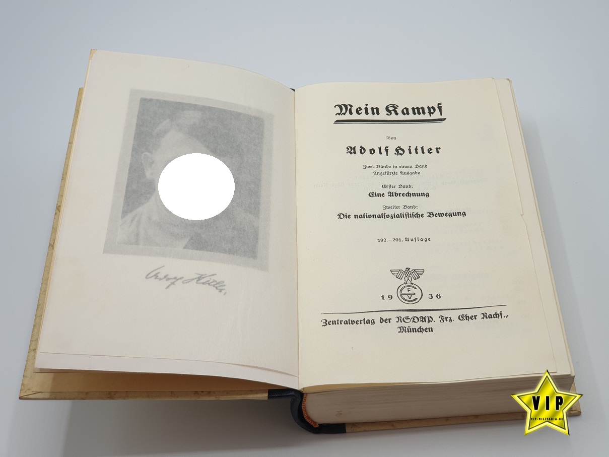 Adolf Hitler " Mein Kampf " im Schuber mit Goldschnitt