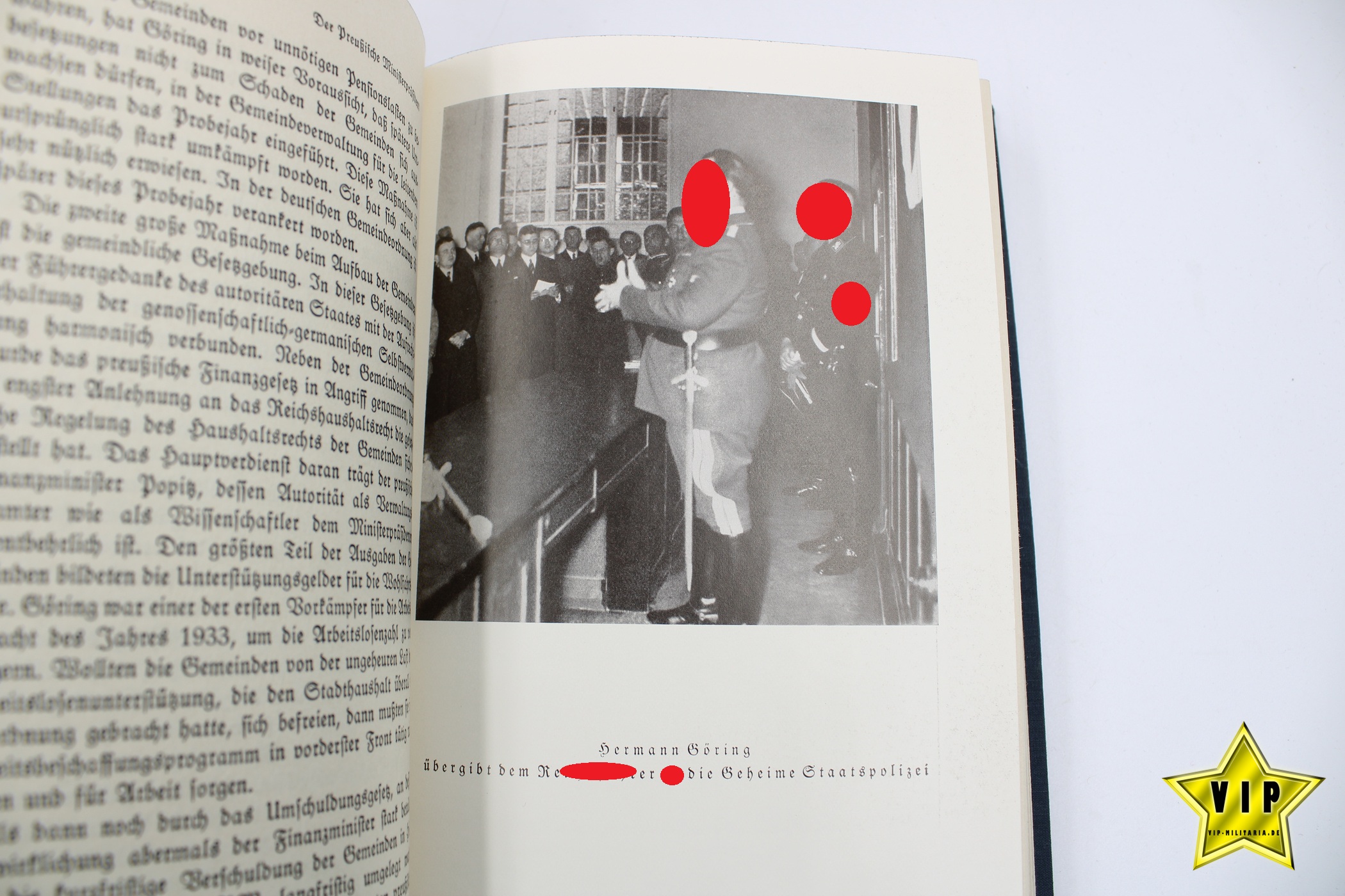 Hermann Göring Werk und Mensch 1941 mit Schutzumschlag & Widmung