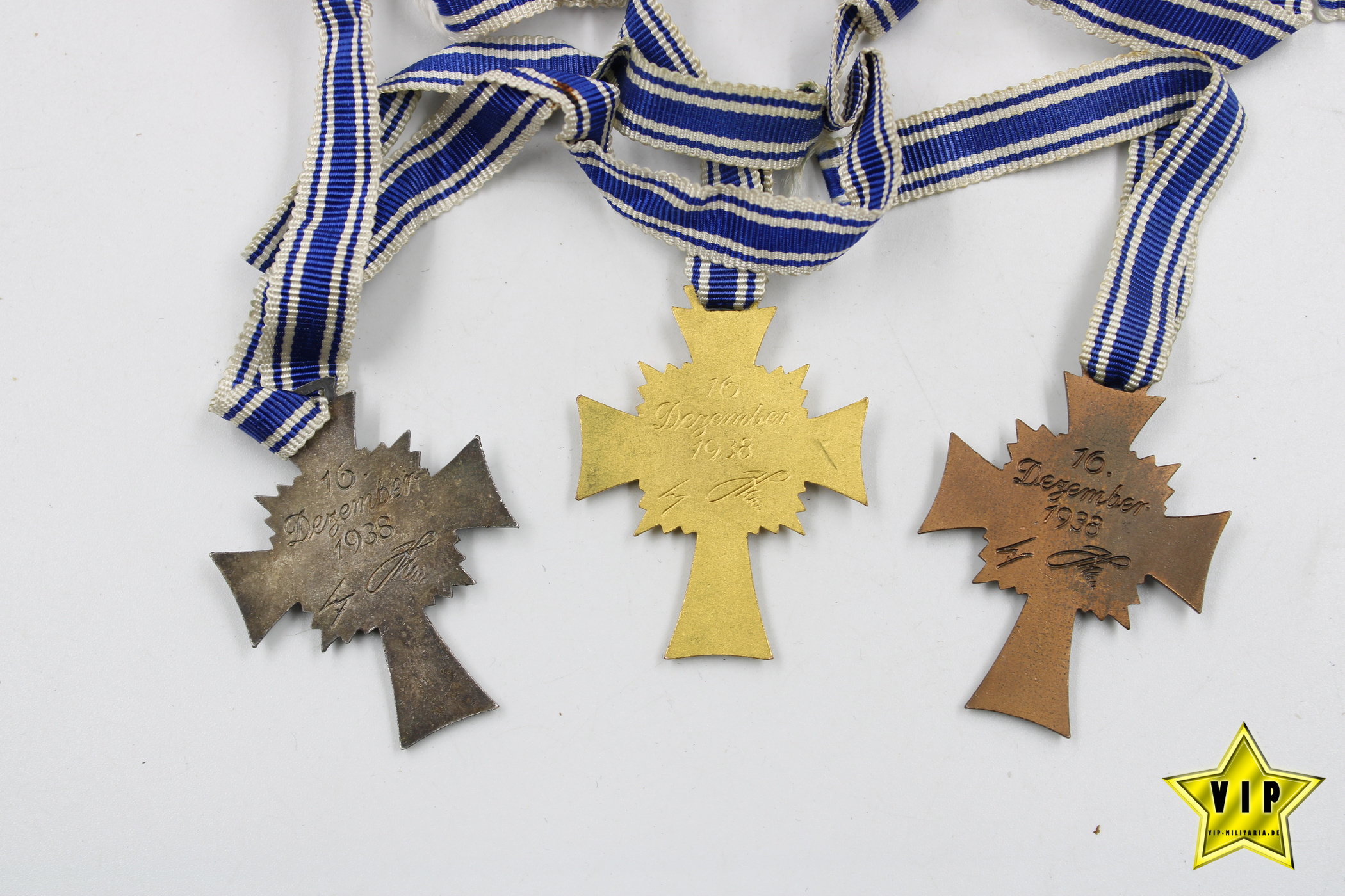 Mutterkreuz Gold+Silber+Bronze 