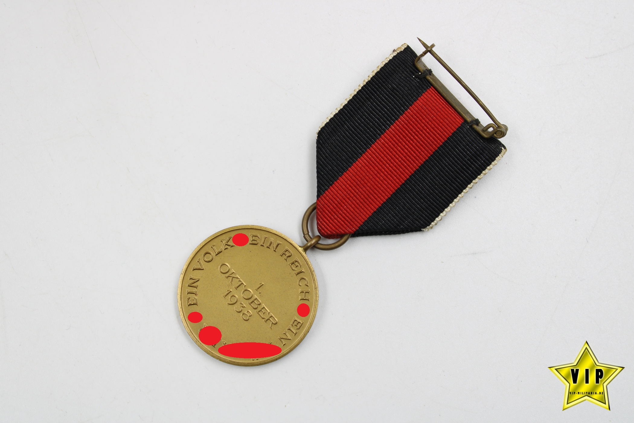 Anschluss Medaille 1. Oktober Sudetenland im Verleihungsetui