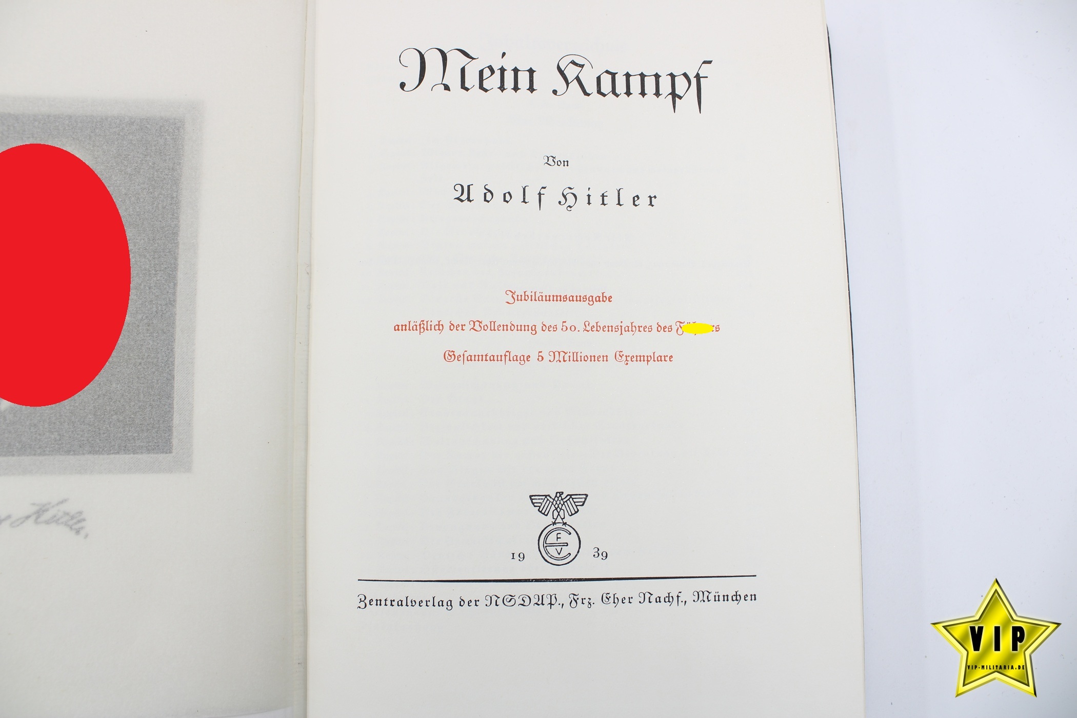Mein Kampf Jubiläumsausgabe 50. Geburtstag 1939 im Schuber