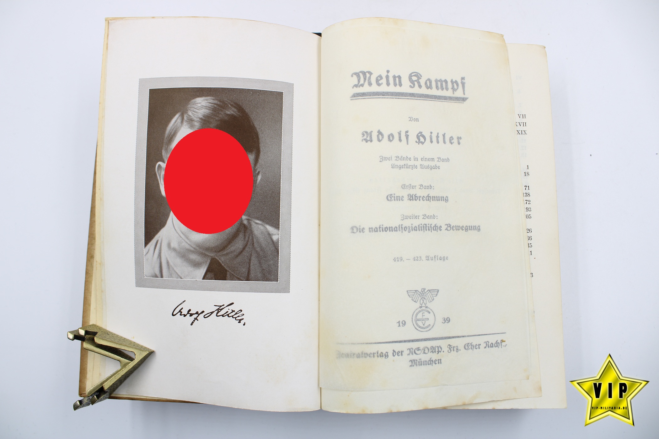 Mein Kampf Hochzeitsausgabe 1939 mit Widmung aus Wien 