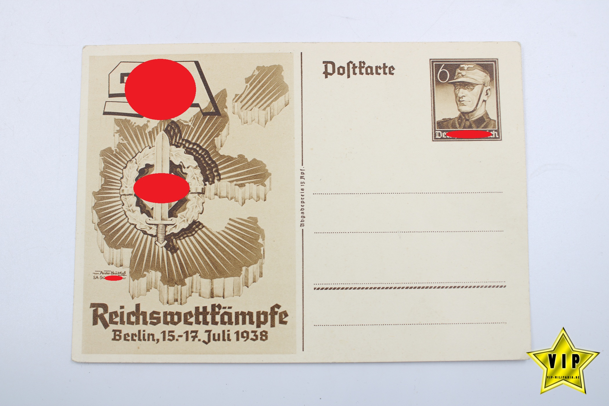 Postkarte SA Reichswettkämpfe 1938
