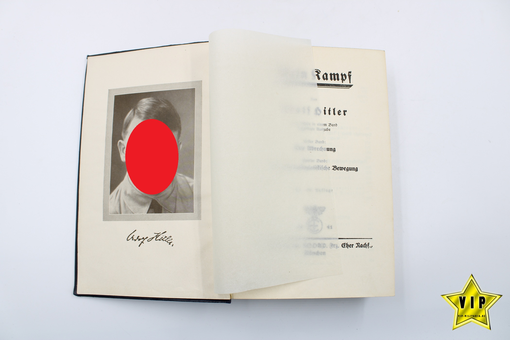 Mein Kampf 1941 Volksausgabe mit Widmung 