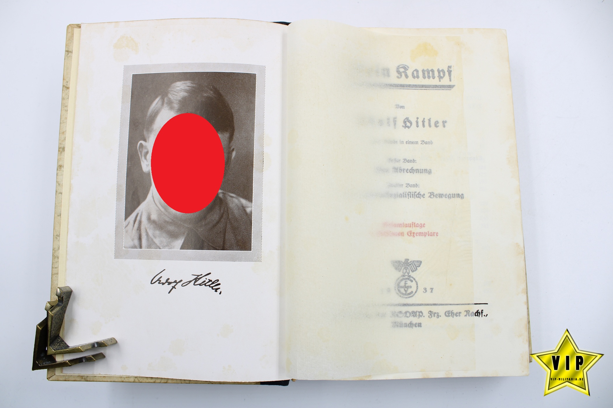 Mein Kampf 1937 Jubiläumsausgabe mit Goldschnitt