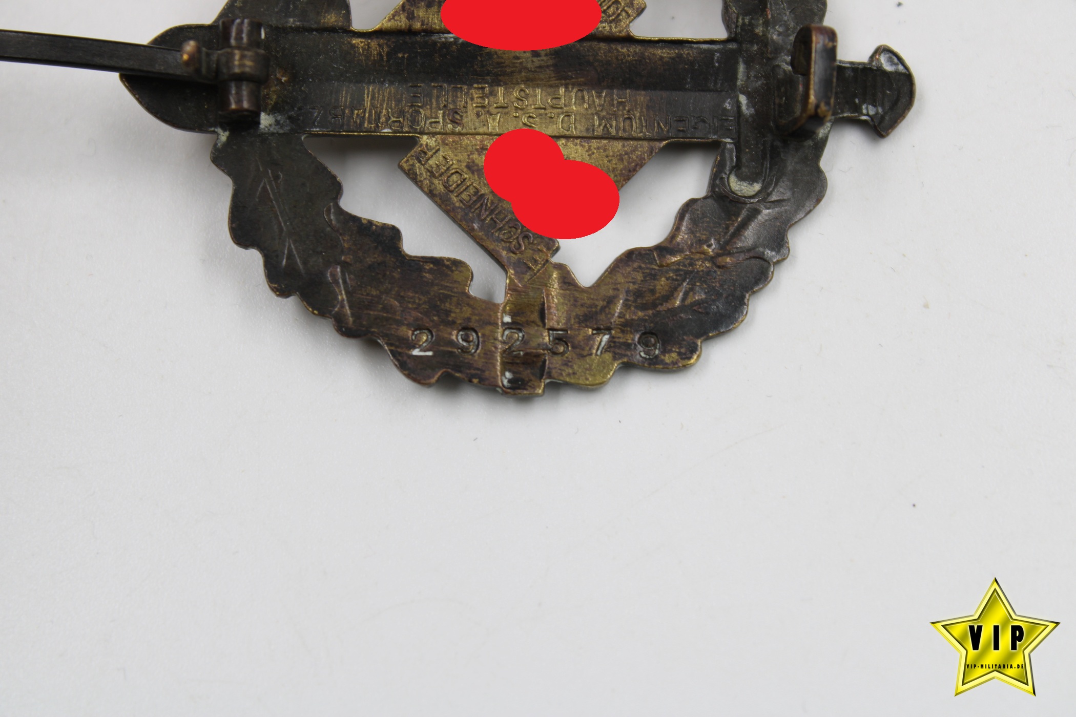 SA Sportabzeichen in Bronze Mitgliedsnummer 292579