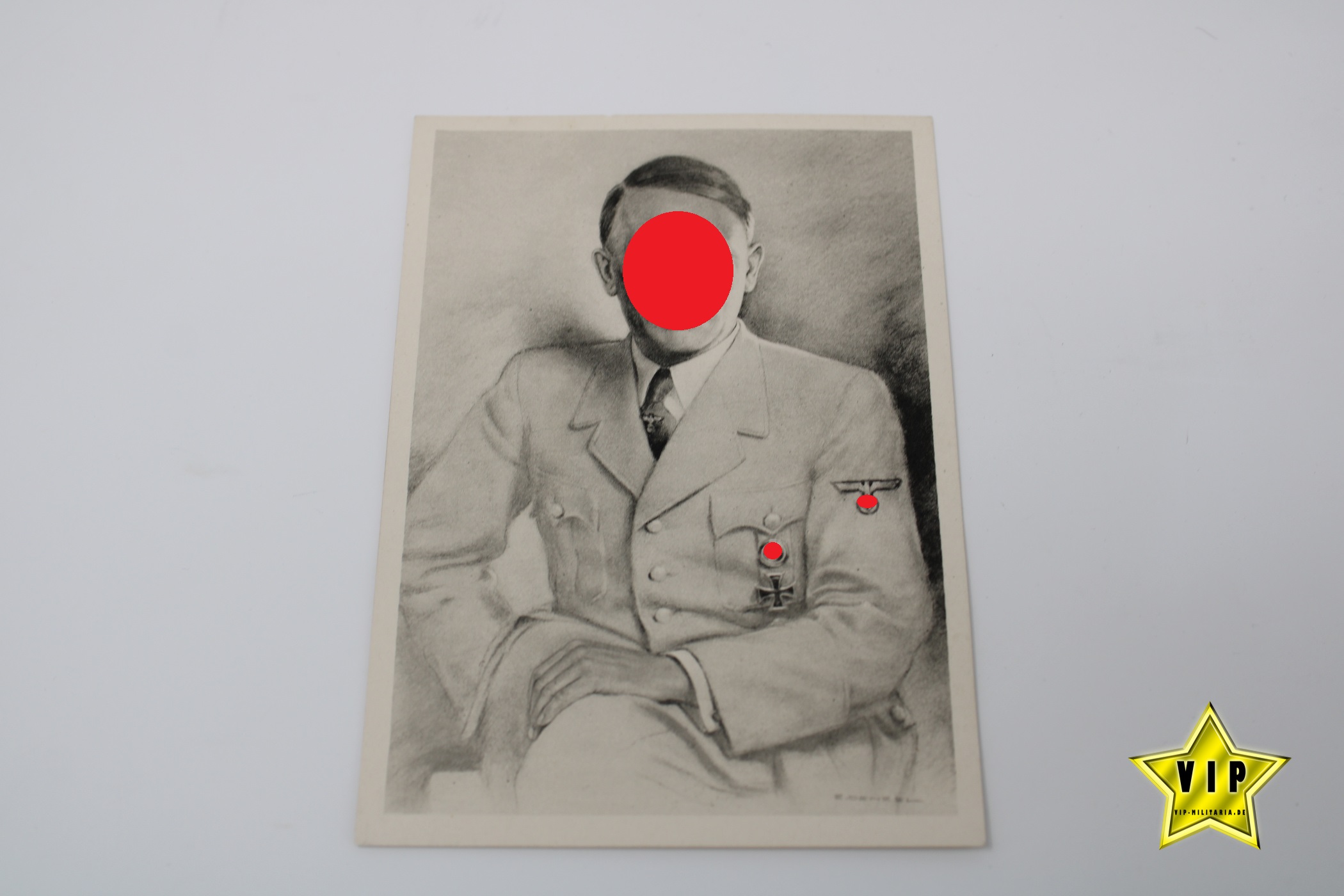 Postkarte Adolf Hitler Goldenes Parteiabzeichen Ehrenzeichen 