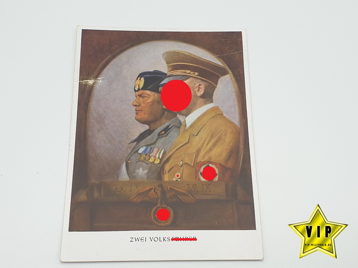 Propaganda Postkarte zwei Volksführer
