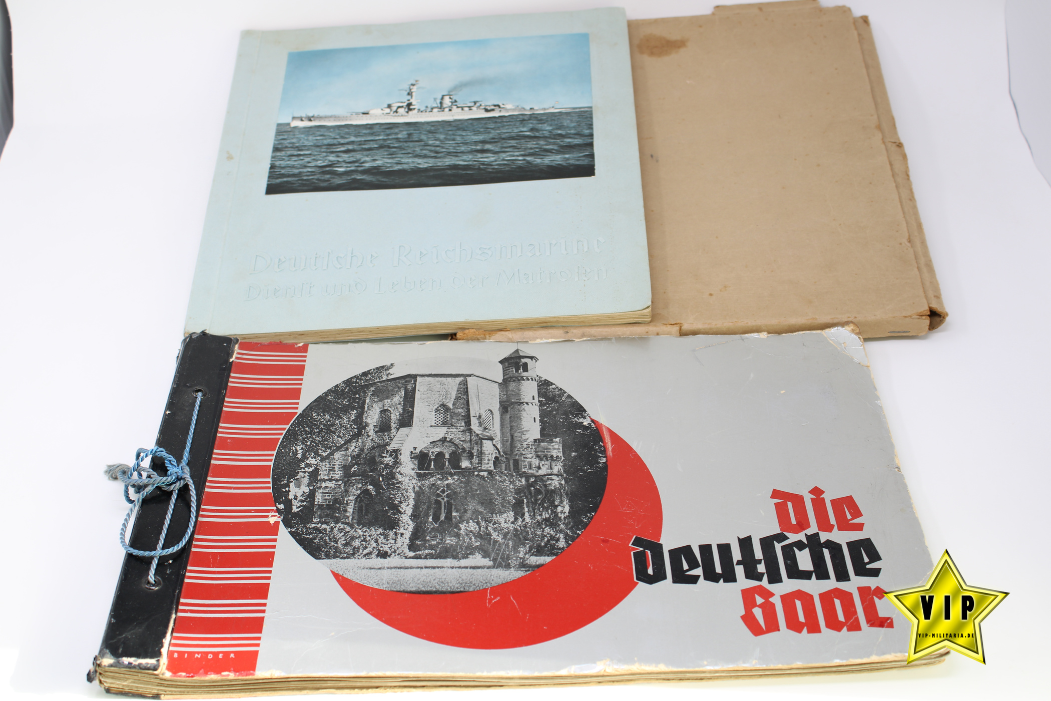 2x Sammelbilderalbum Deutsche Reichsmarine und Die Deutsche Saar