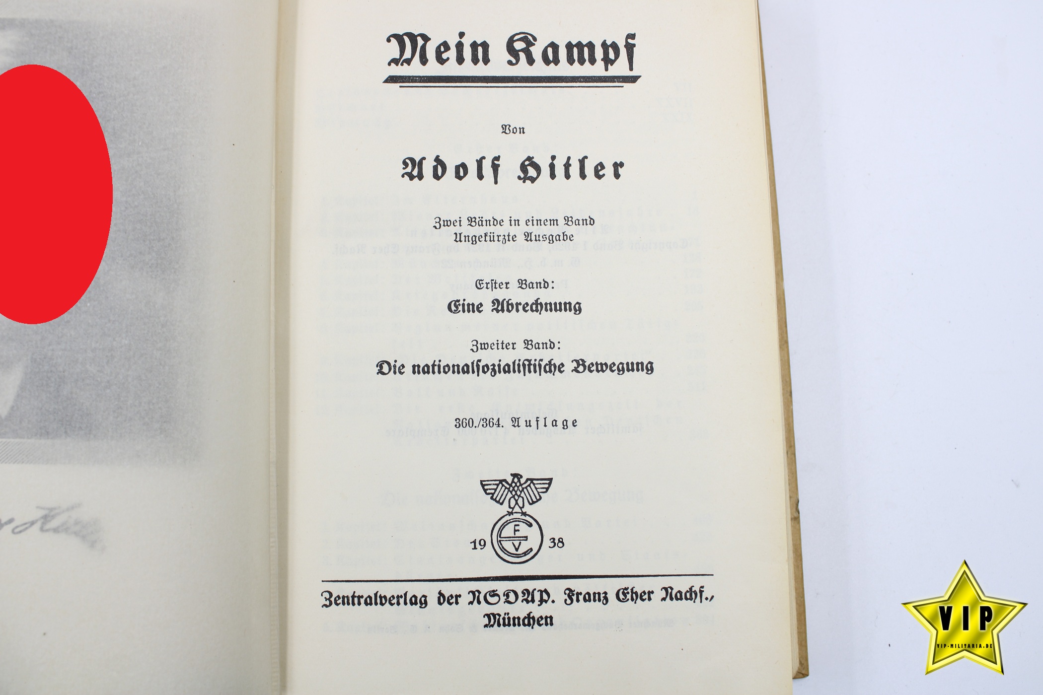Mein Kampf 1938 mit Stadtwappen aus Köln