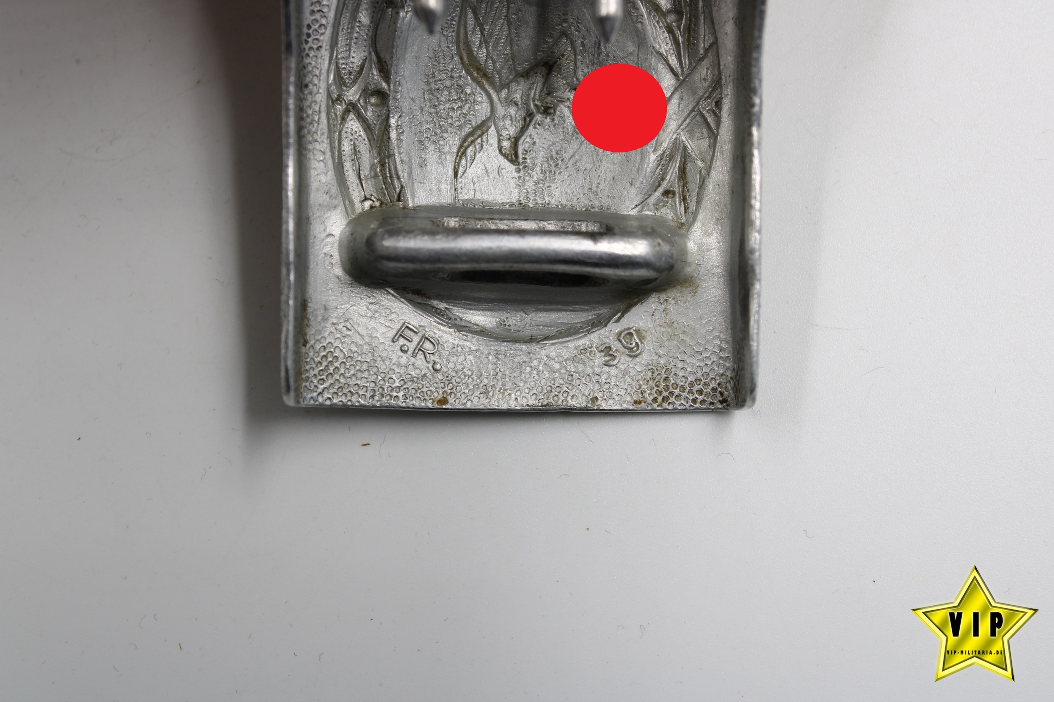 Luftwaffe Koppelschloss mit Lederzunge und Hersteller