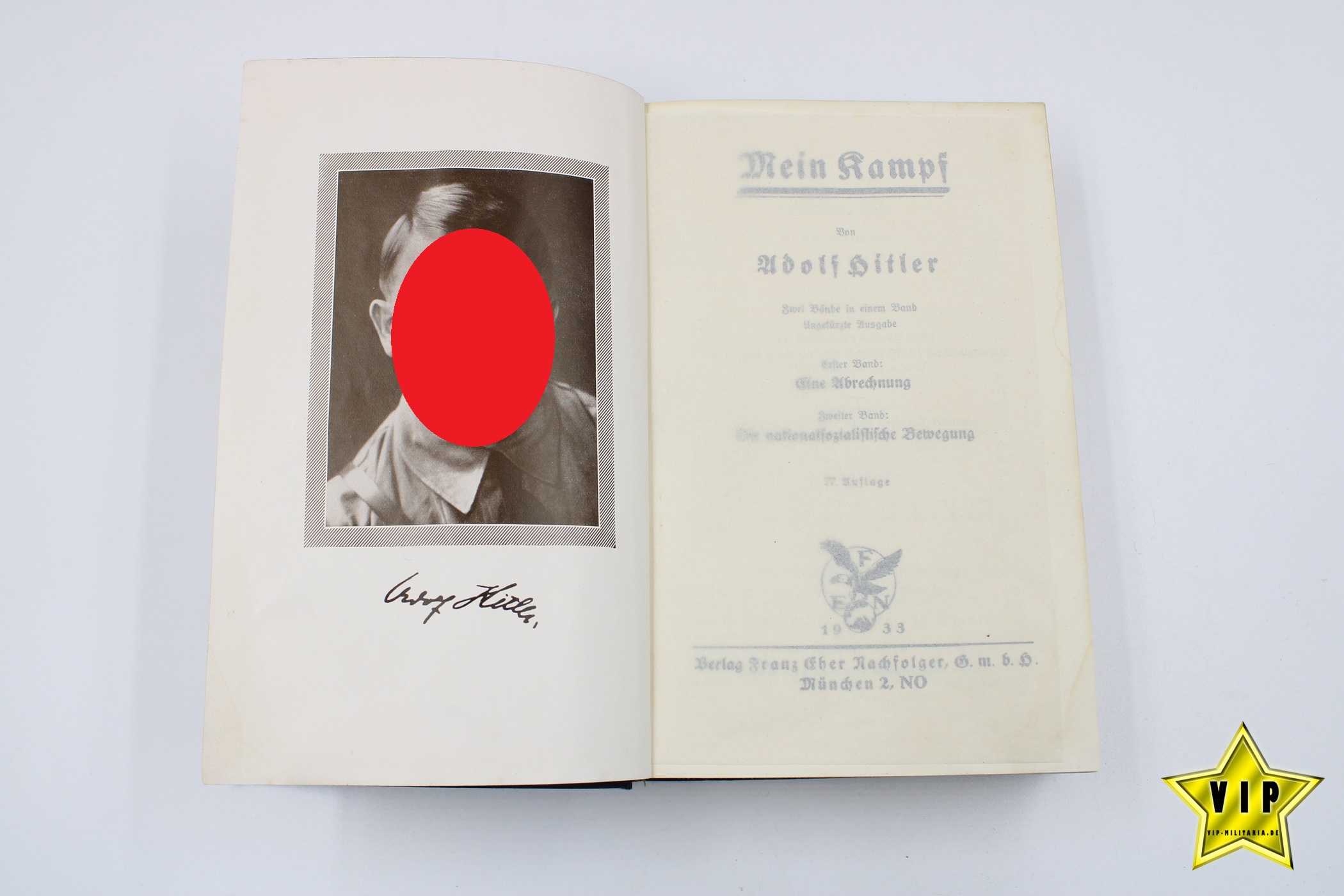 Adolf Hitler Mein Kampf frühe Ausgabe von 1933 77. Auflage
