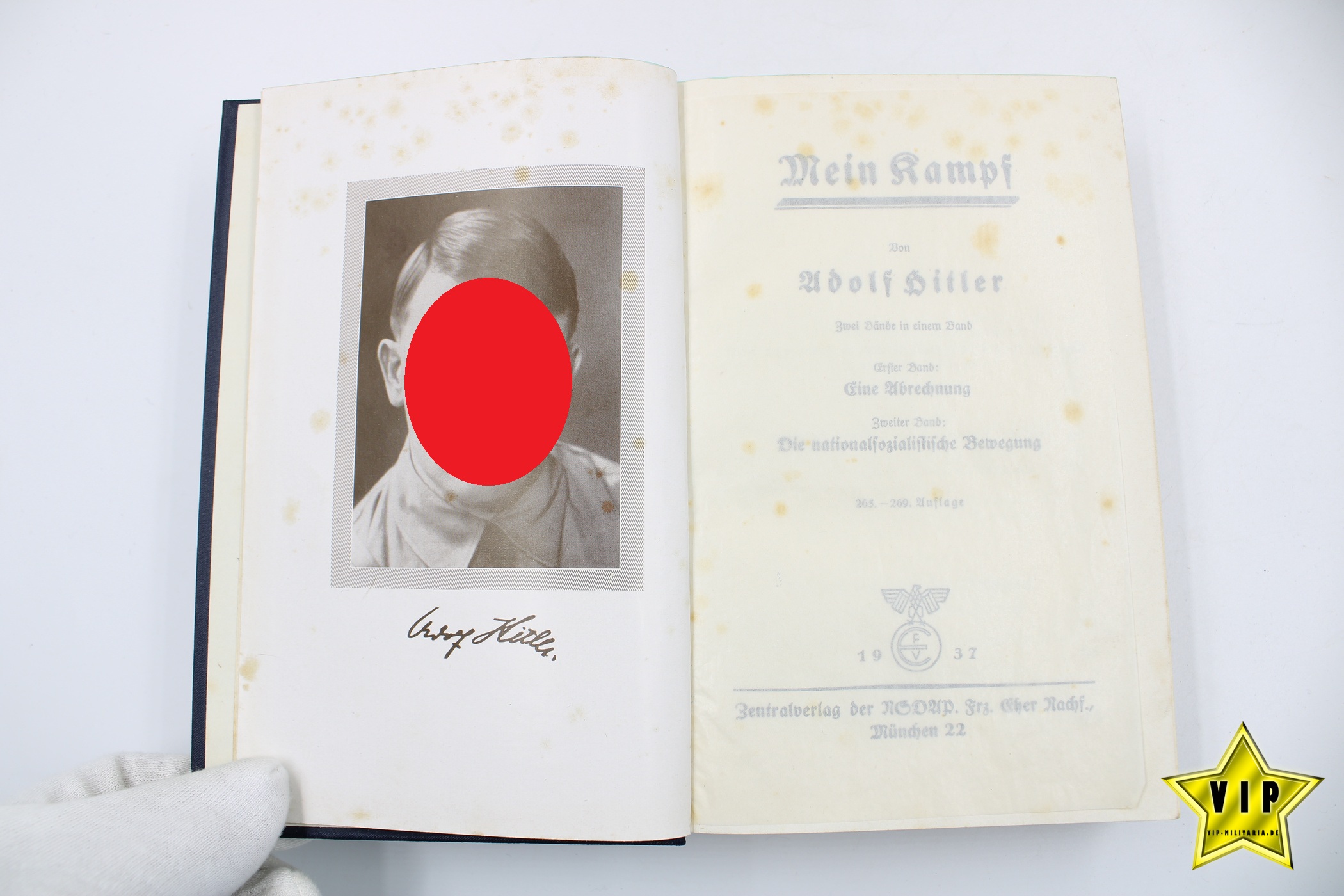Mein Kampf Volksausgabe 1937 mit Schutzumschlag