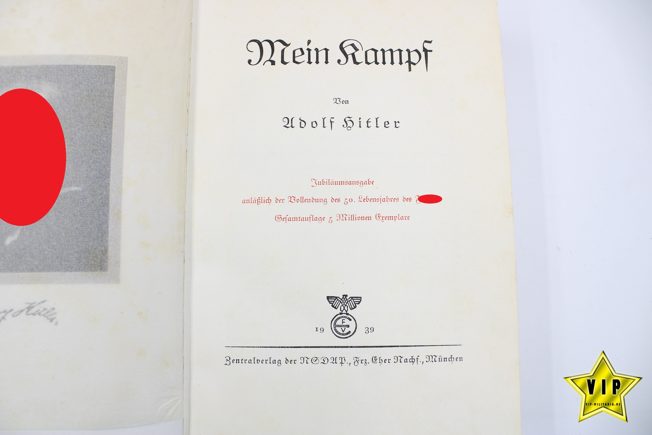 Mein Kampf Jubiläumsausgabe 1939 zum 50. Geburtstag 