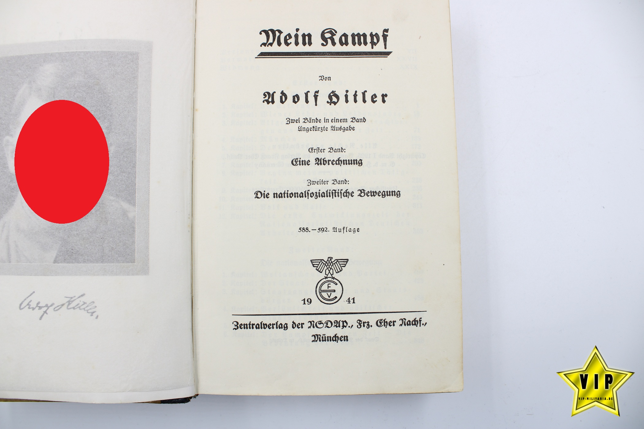 Mein Kampf 1941 mit Stadtwappen Emden im Schuber