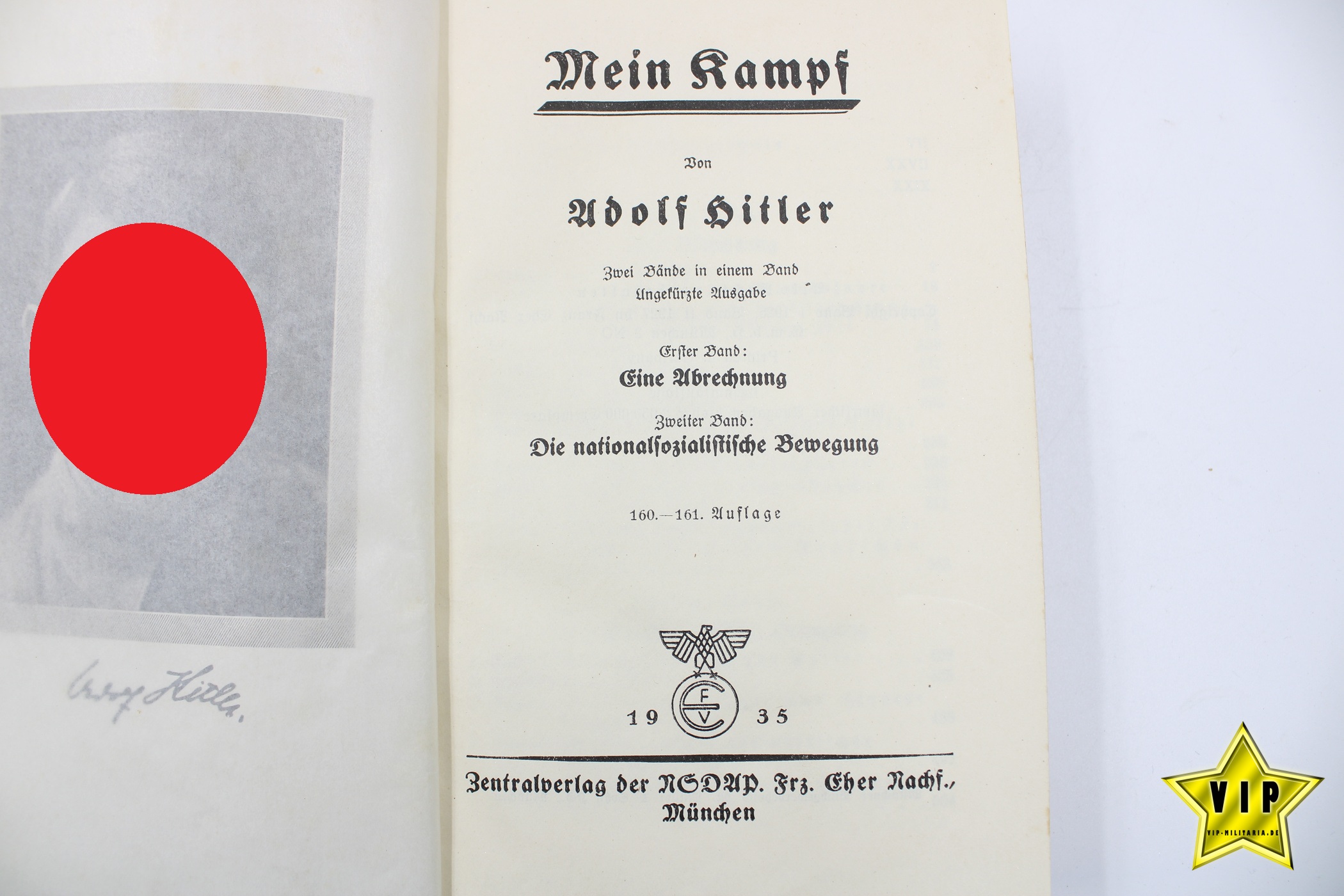 Mein Kampf 1935 Volksausgabe mit Schutzumschlag 