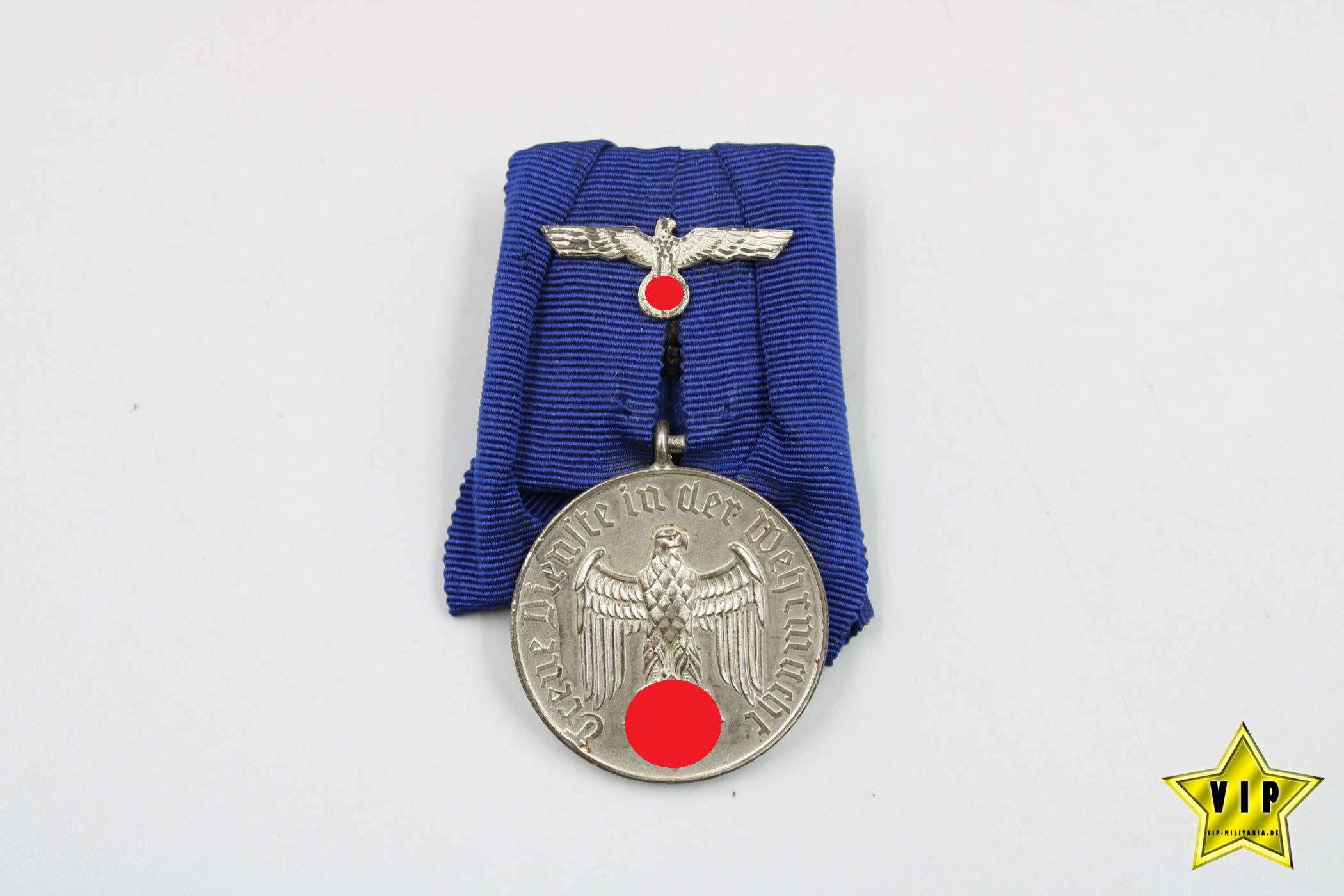 Wehrmacht Dienstauszeichnung 4. Klasse 4 Jahre an Einzelspange mit Adlerauflage