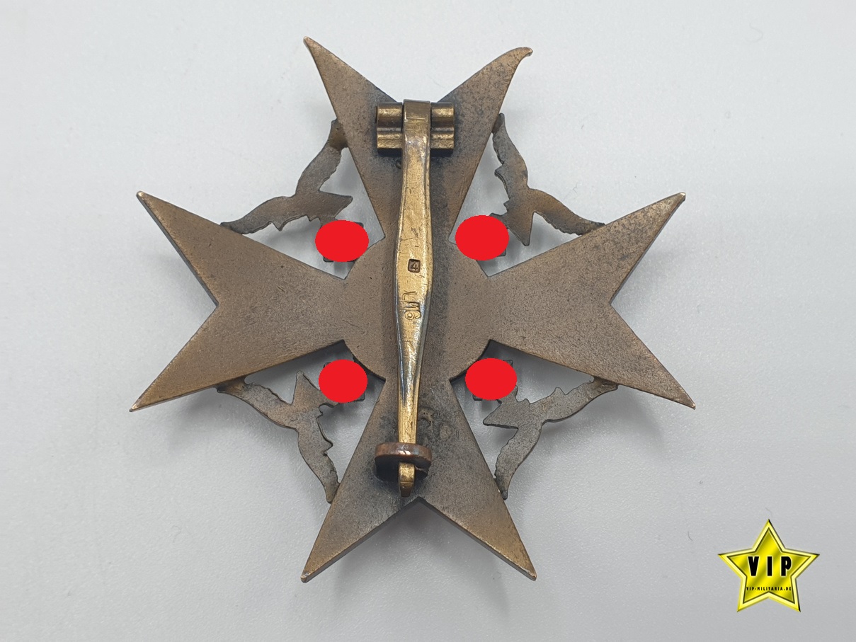 Spanienkreuz in Bronze ohne Schwerter