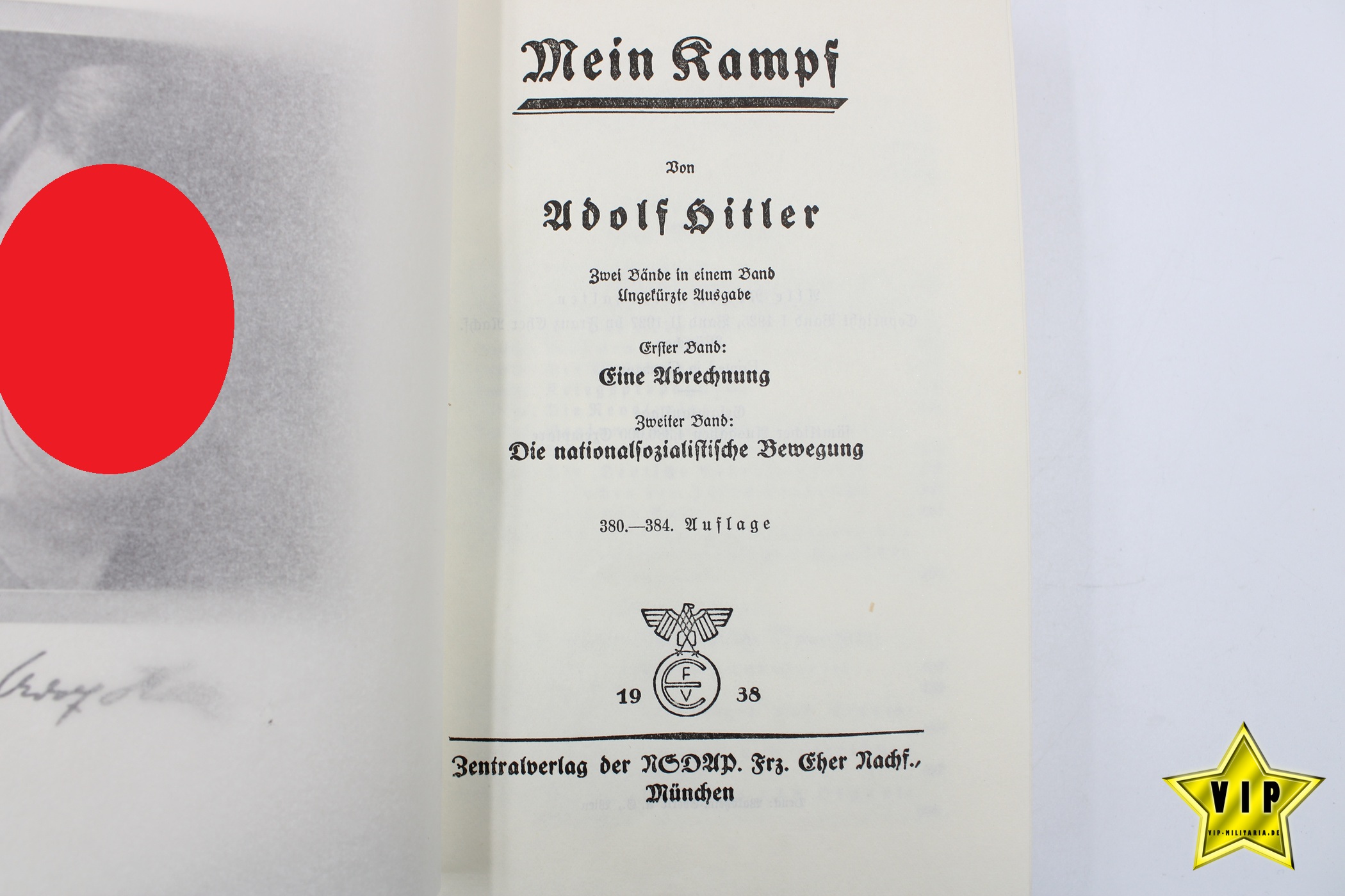 Mein Kampf 1938 Volksaugabe mit Schutzumschlag