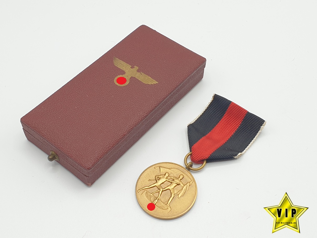 Anschluss Medaille 1. Oktober Sudetenland im Etui