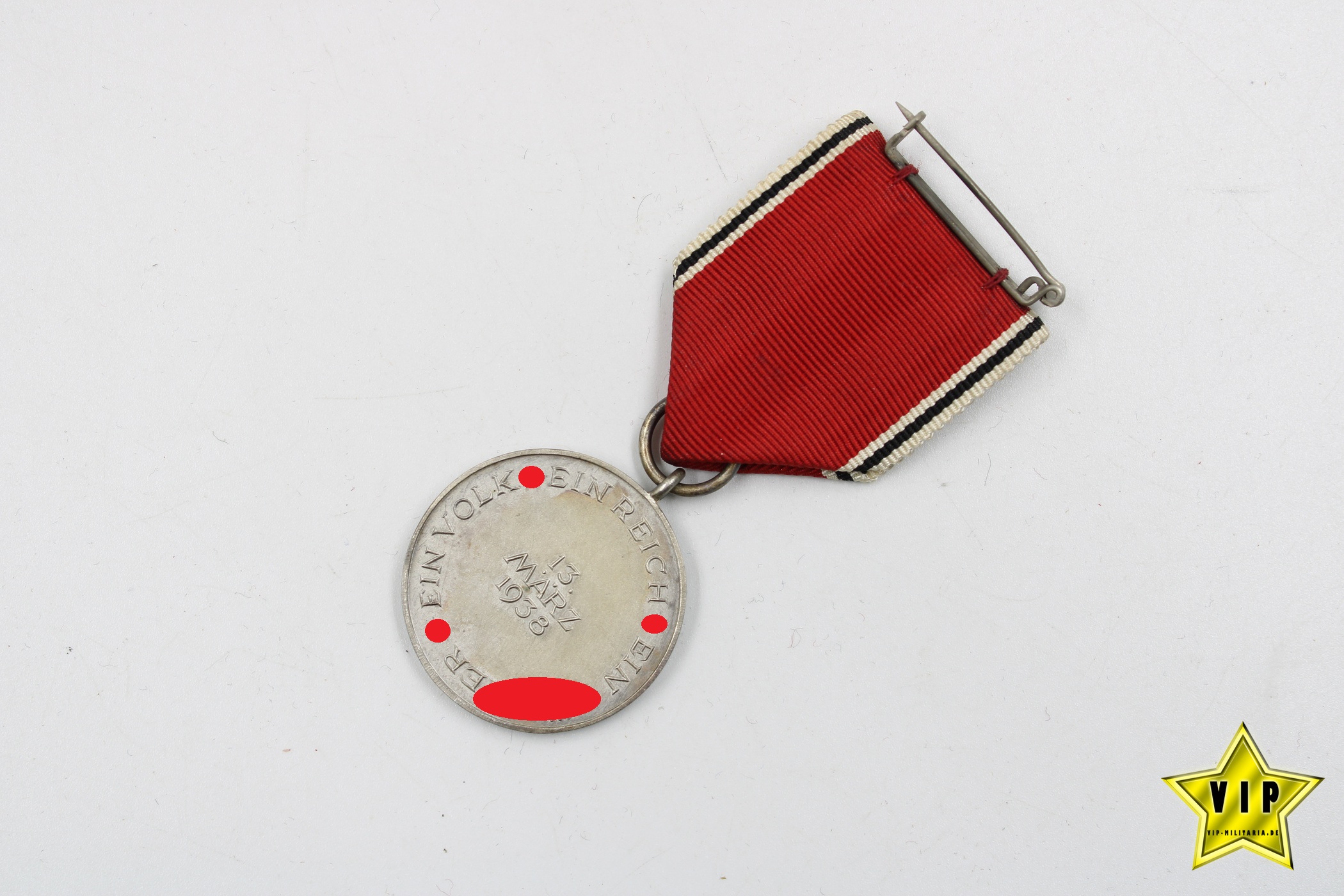 Anschluss Medaille 13. März 1938 Österreich am Trageband 