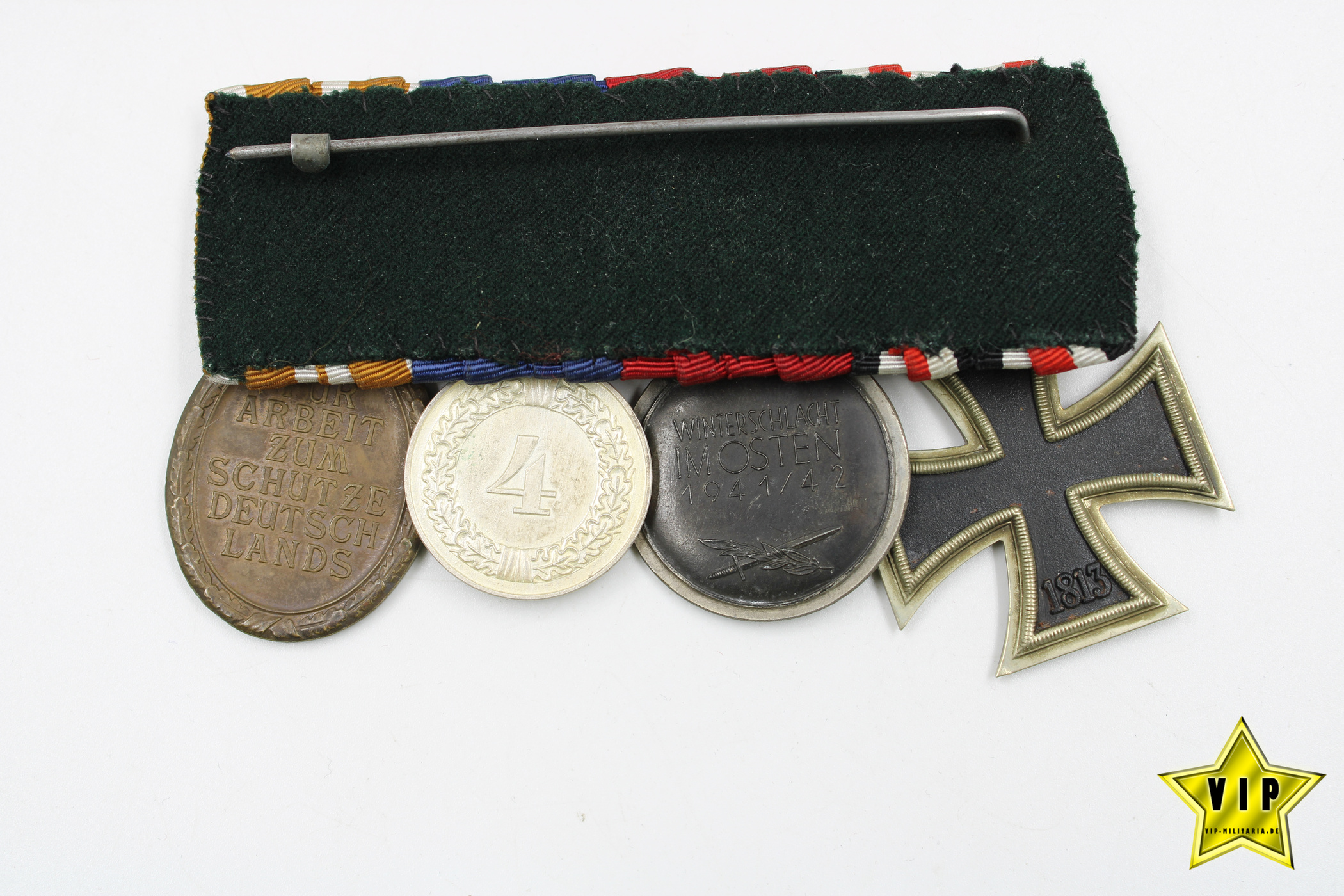 4-Fach Feldschnalle mit Bandspange Eisernes Kreuz 2. Klasse 1939