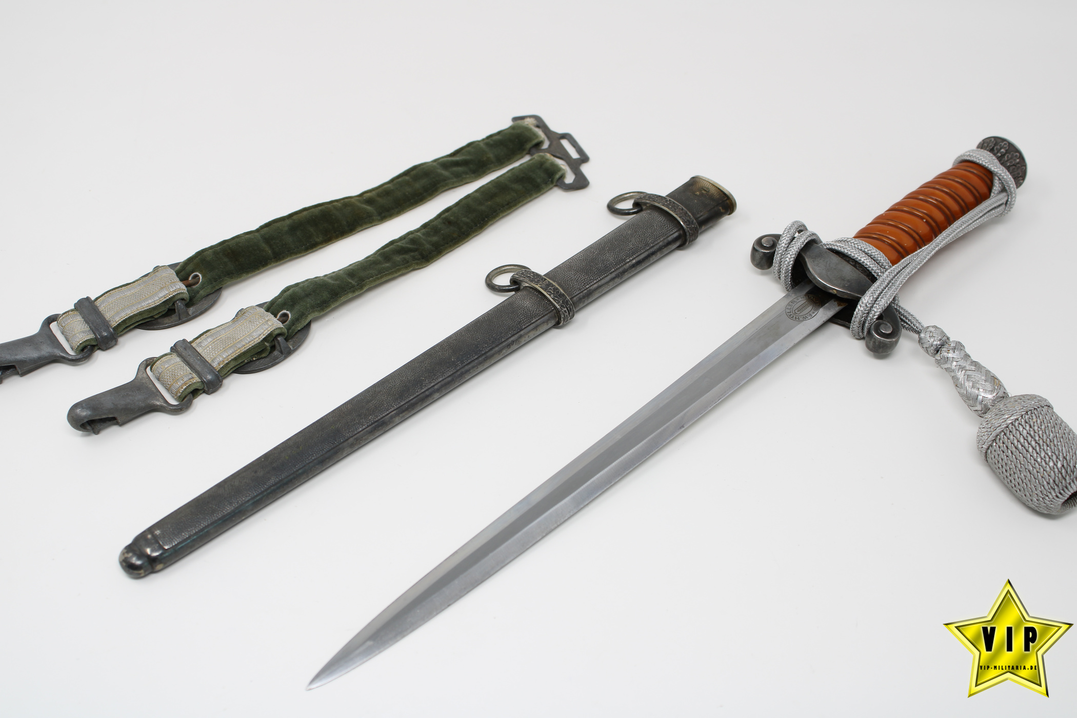 WEHRMACHT HEERES OFFIZIERSDOLCH F. W. HÖLLER, SOLINGEN KOMPLETT