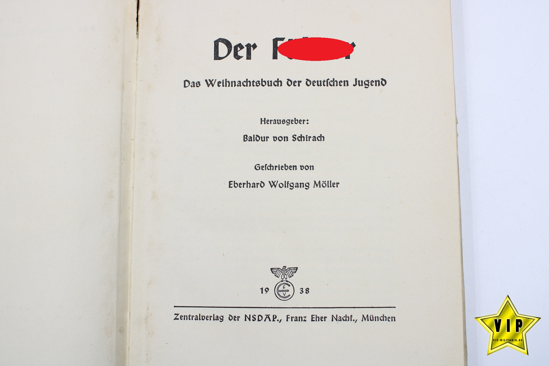 Buch Der Führer mit Widmung 1938
