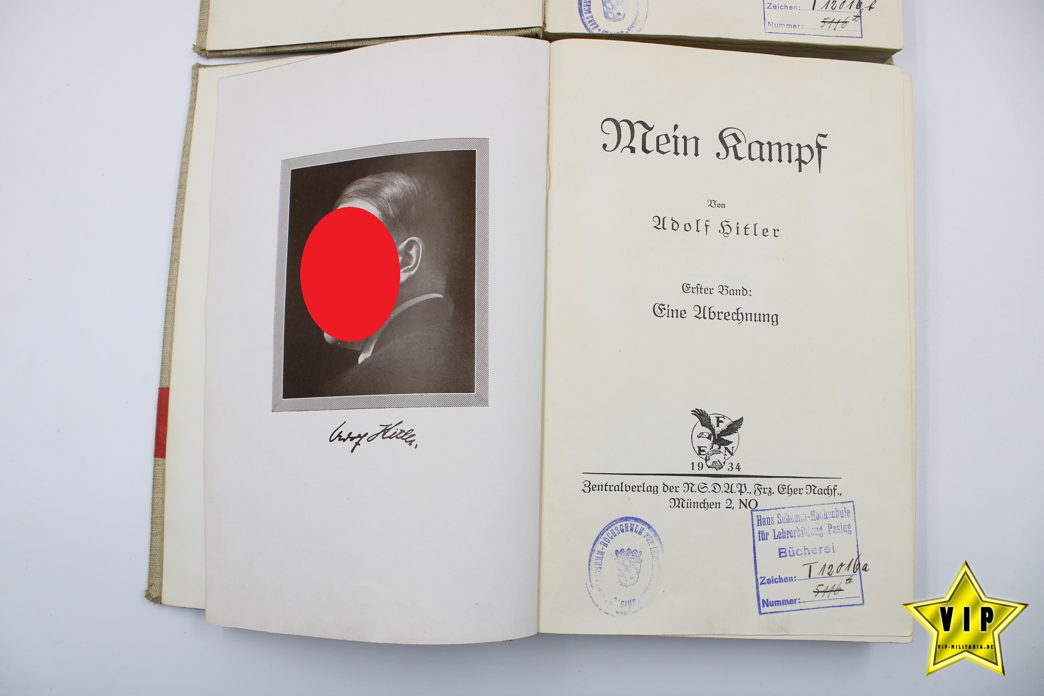 Mein Kampf Geschenkausgabe 2 Bände von 1934 Band 1 + 2 Bücherei Ausgabe