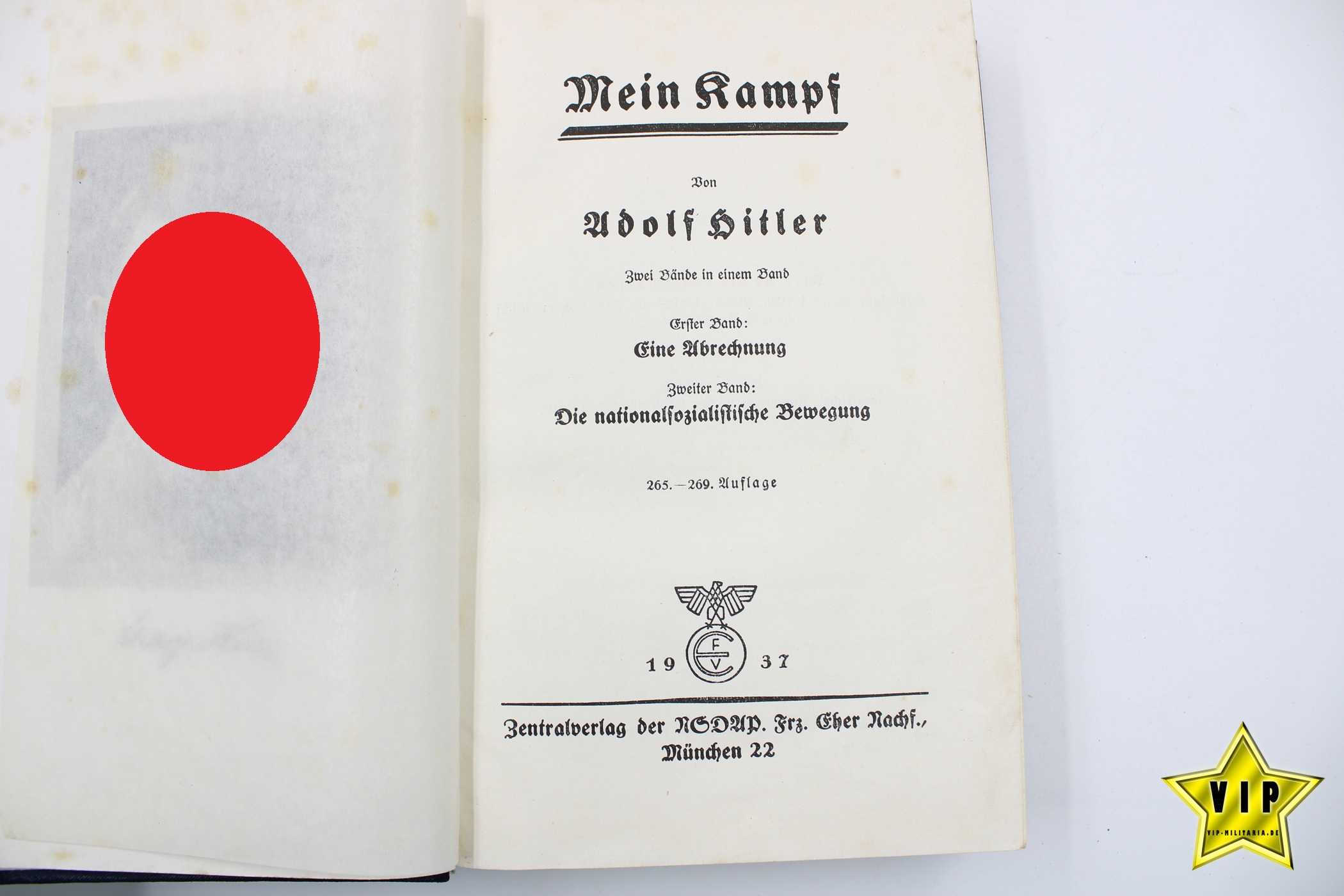 Mein Kampf Volksausgabe 1937 mit Schutzumschlag