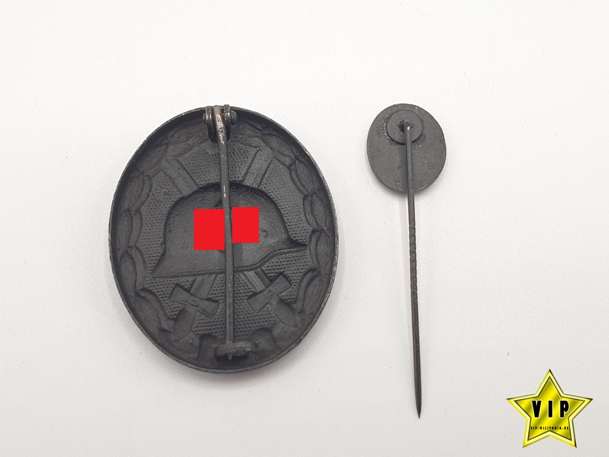 Verwundetenabzeichen in Schwarz + Miniatur Verwundetenabzeichen in Schwarz + Miniatur