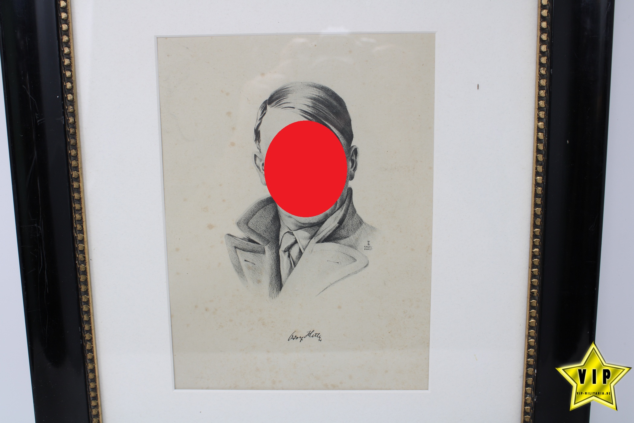 Amtsstubenbild Adolf Hitler gerahmt