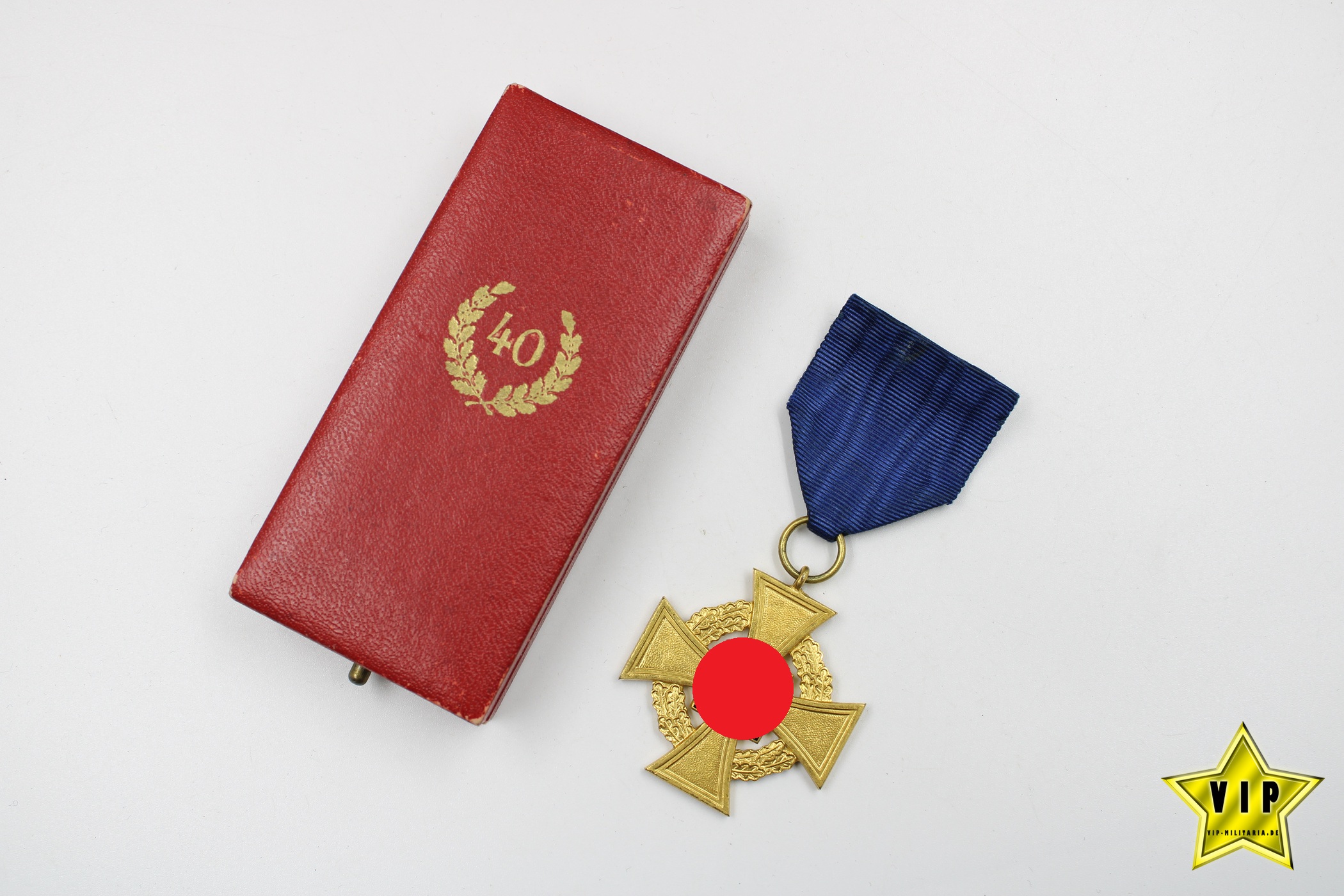 Treuedienst Ehrenzeichen in Gold 40 Jahre im Etui Deschler & Sohn, München 