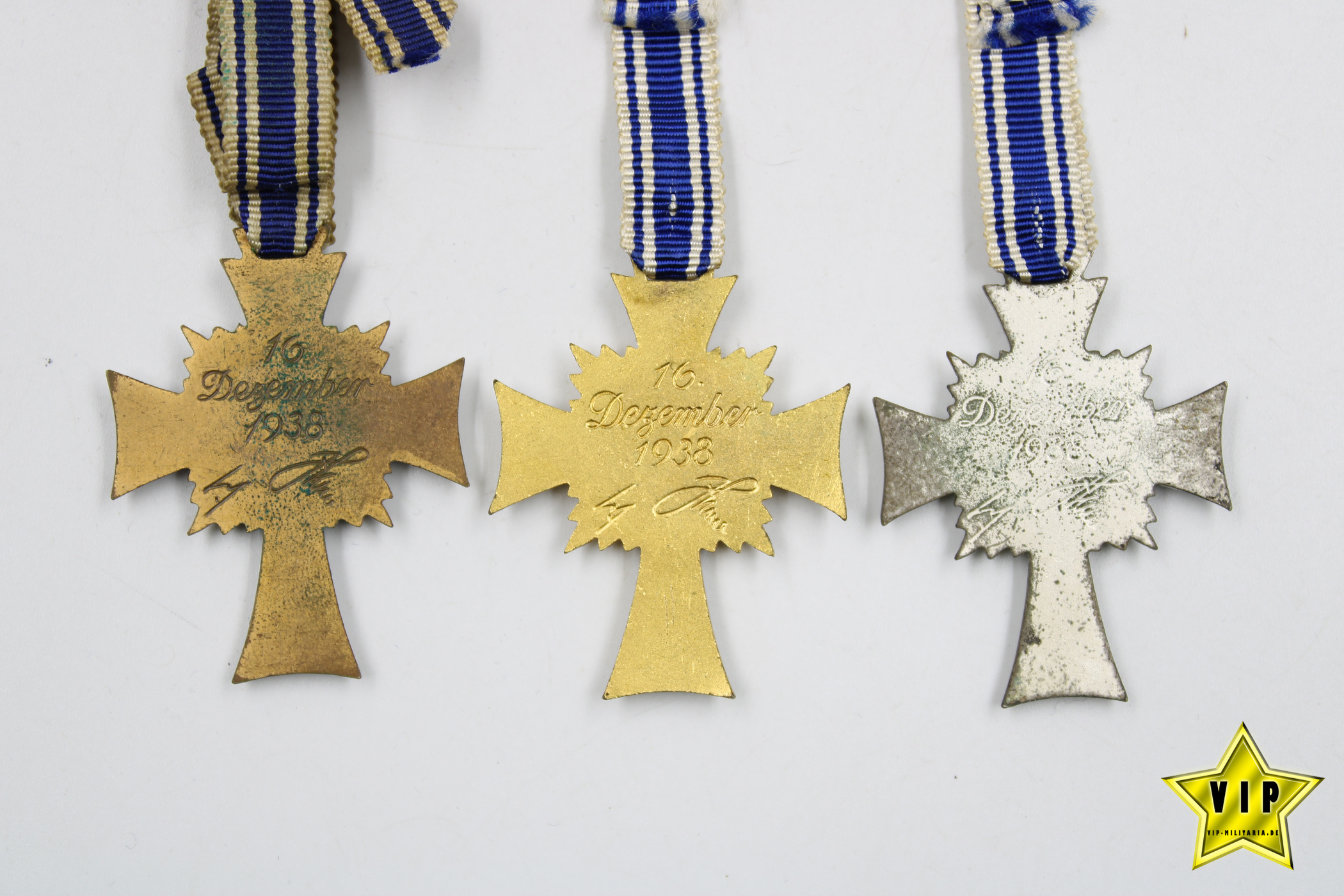 Mutterkreuz Gold+Silber+Bronze 