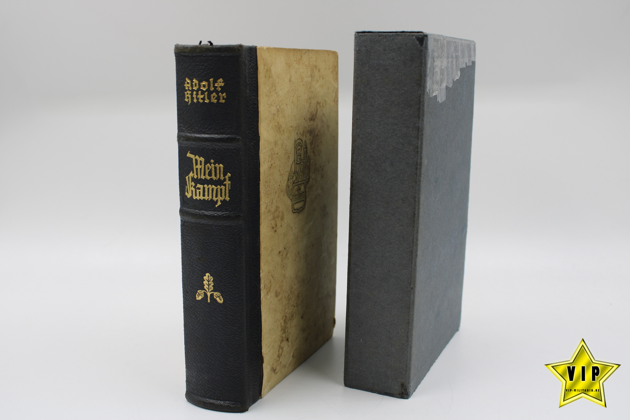 Mein Kampf 1939 mit Stadtwappen Meppen mit Goldschnitt im Schuber