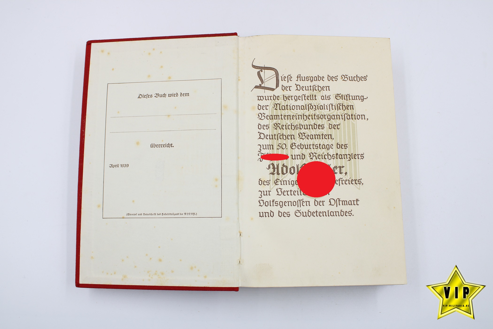Adolf Hitler Mein Kampf Beamtenausgabe 1939 