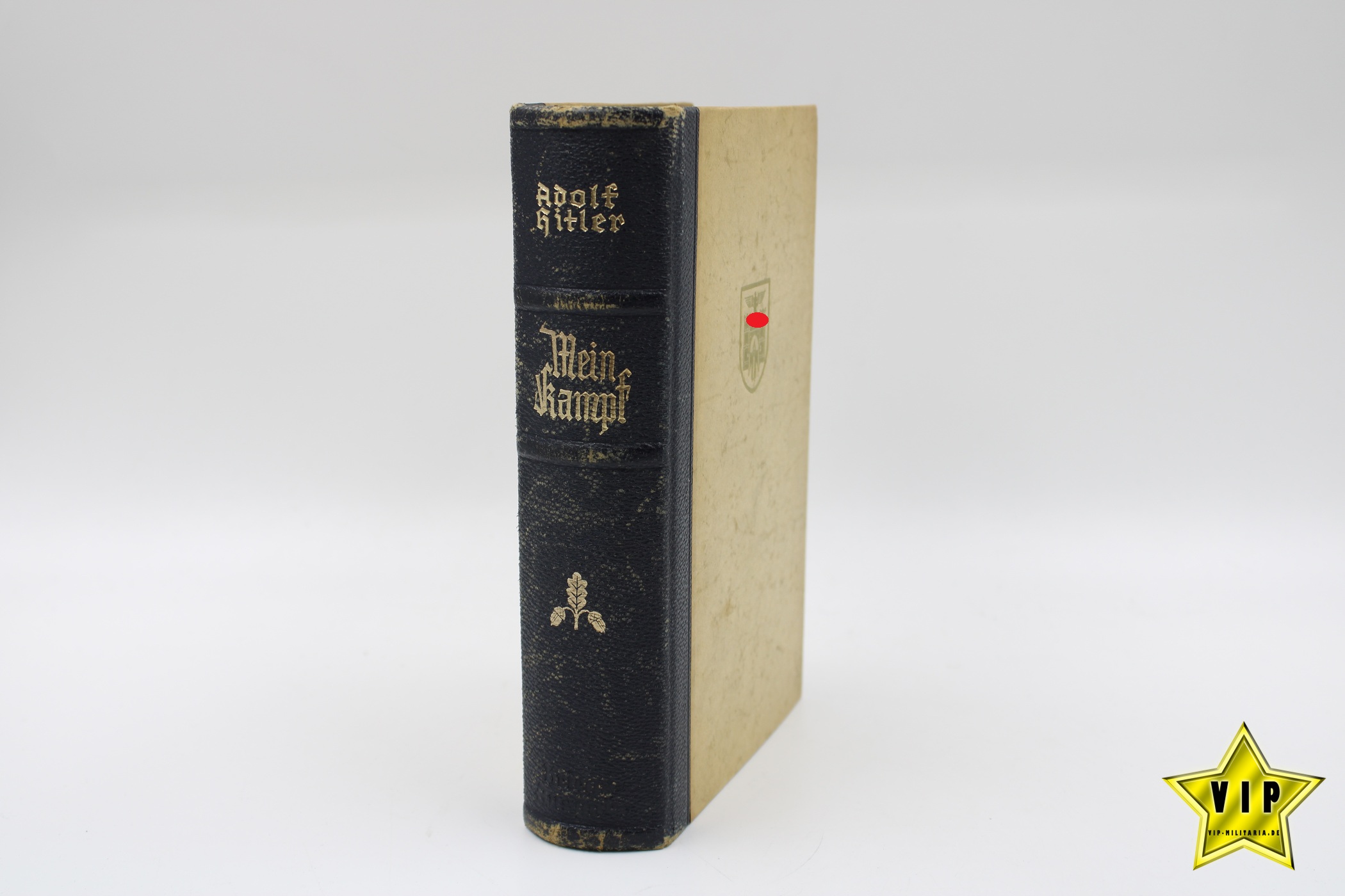 Mein Kampf 1941 Hochzeitsausgabe mit Stadtwappen München und Widmung