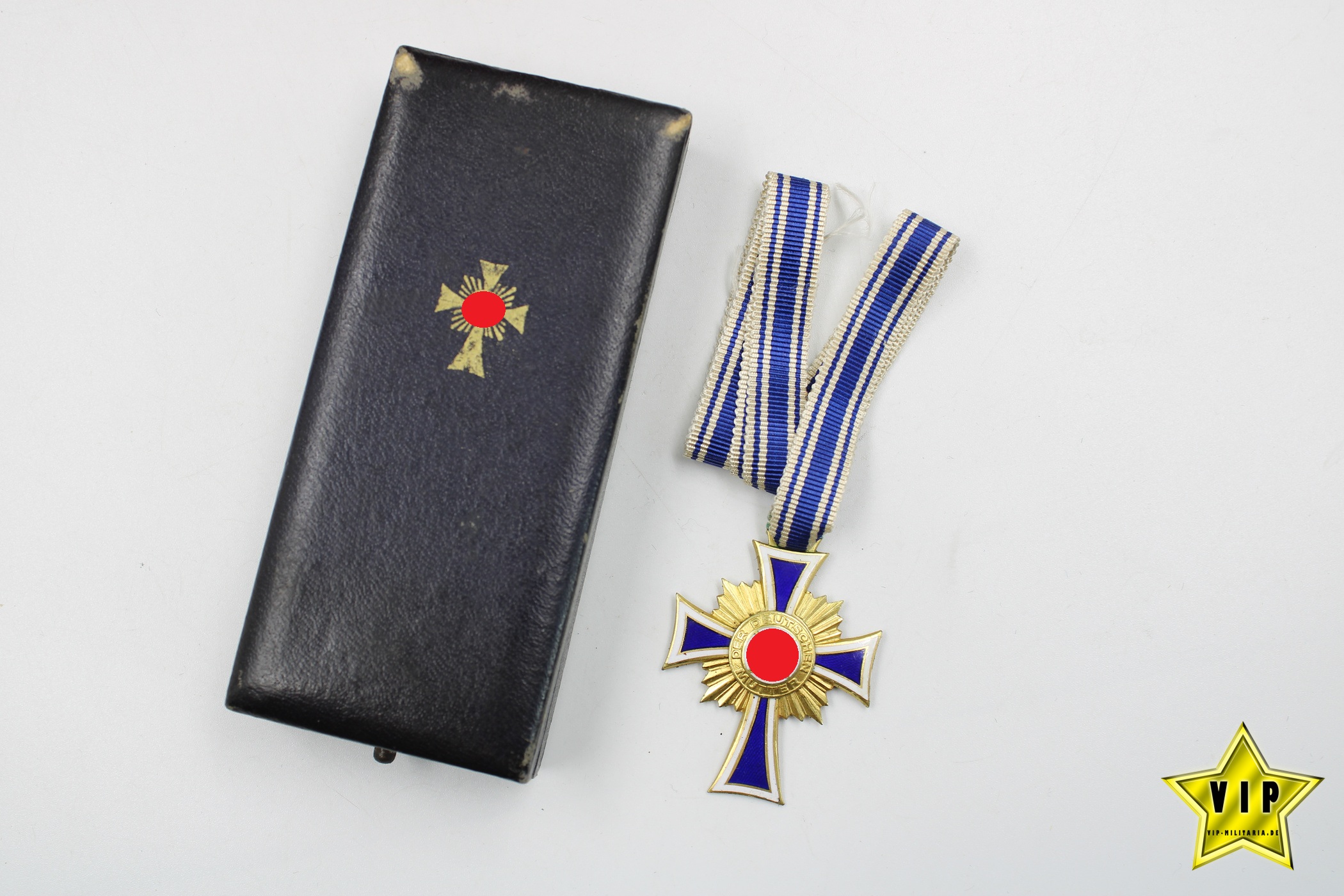 Mutterkreuz Gold im Verleihungsetui mit Hersteller 