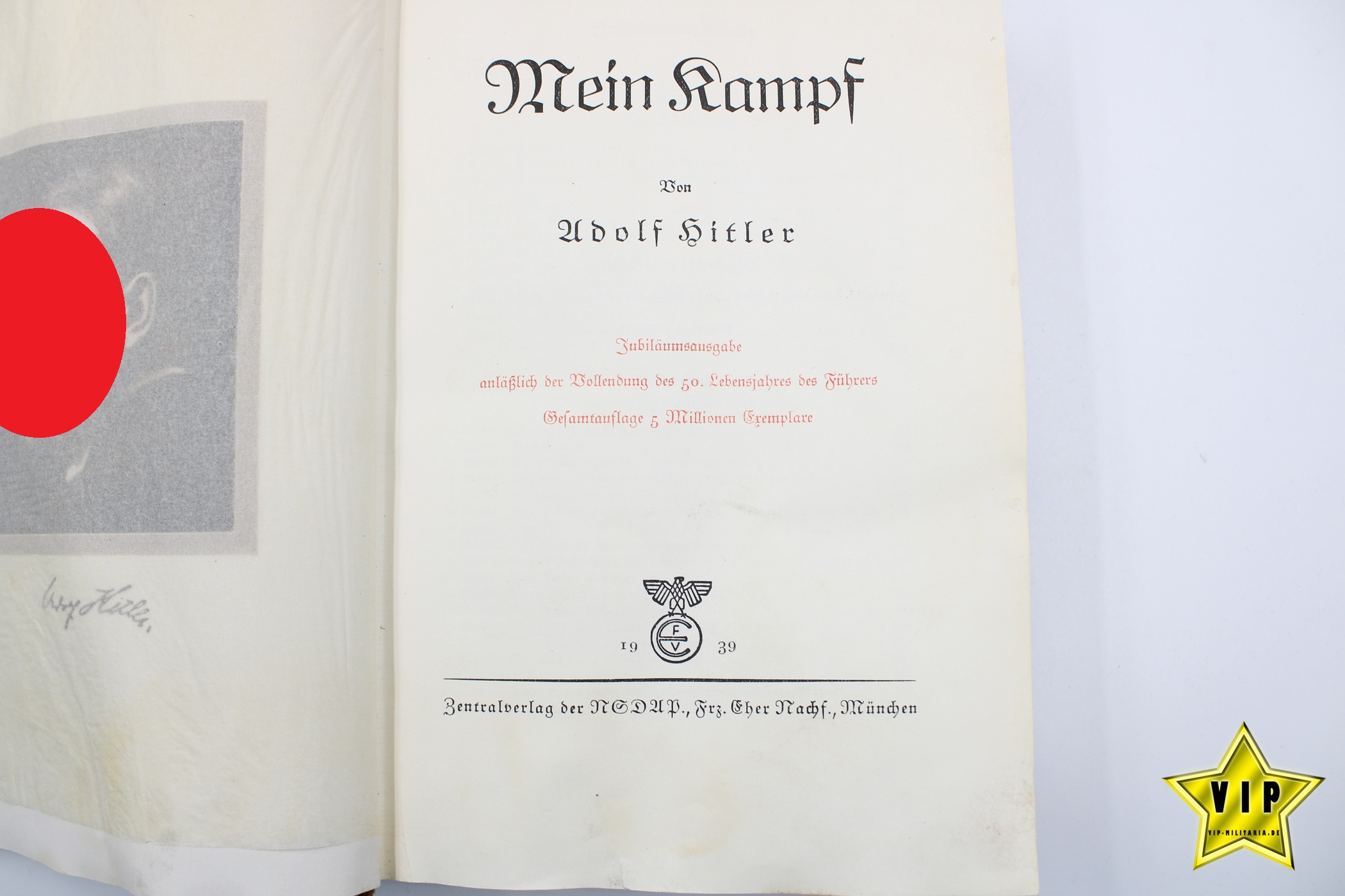 Mein Kampf 1939 Jubiläumsausgabe 50. Geburtstag